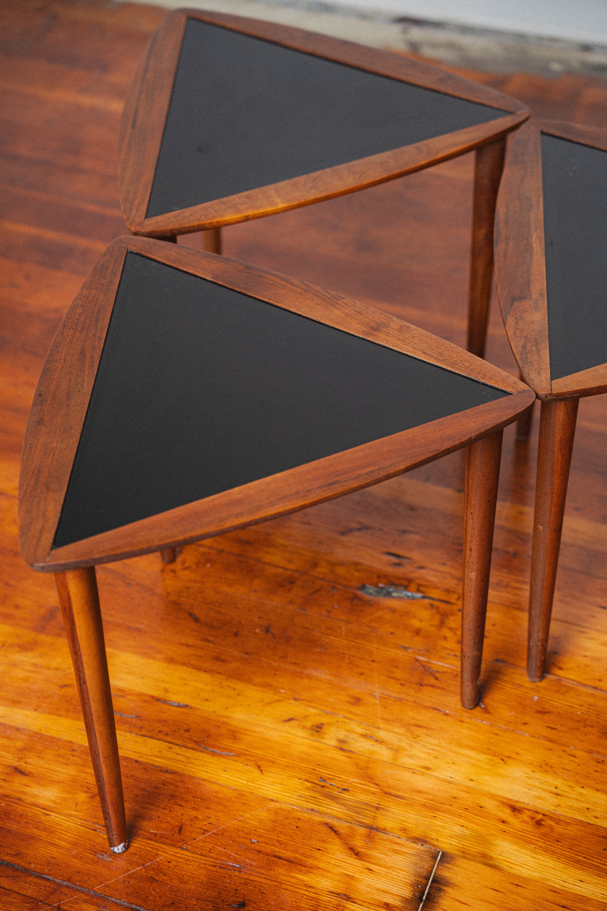 “Guitar Pick” Nesting Side Tables by Arthur Umanoff