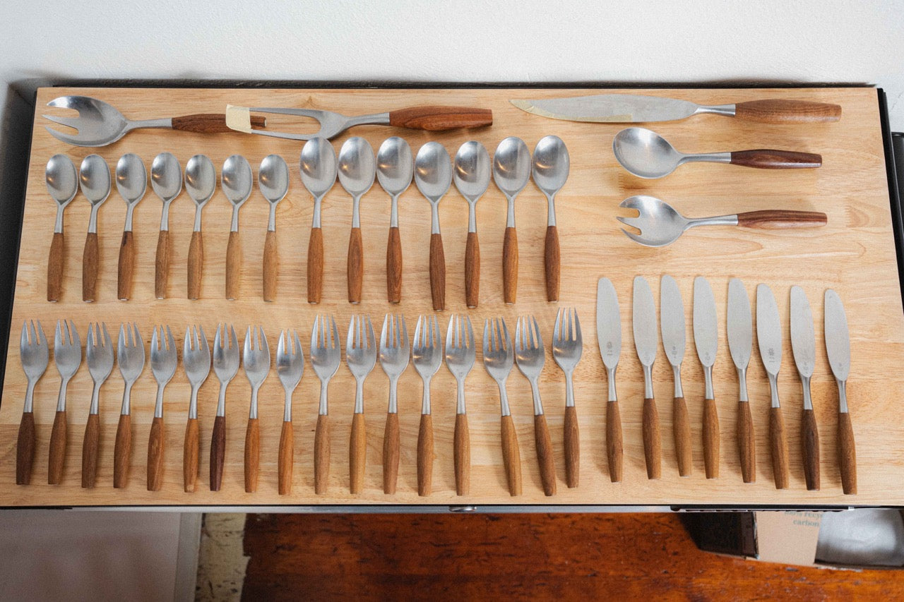 Dansk "Fjord" Flatware Set, 1950s, 43pcs