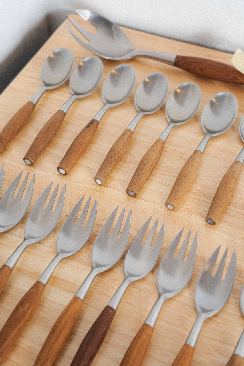 Dansk "Fjord" Flatware Set, 1950s, 43pcs
