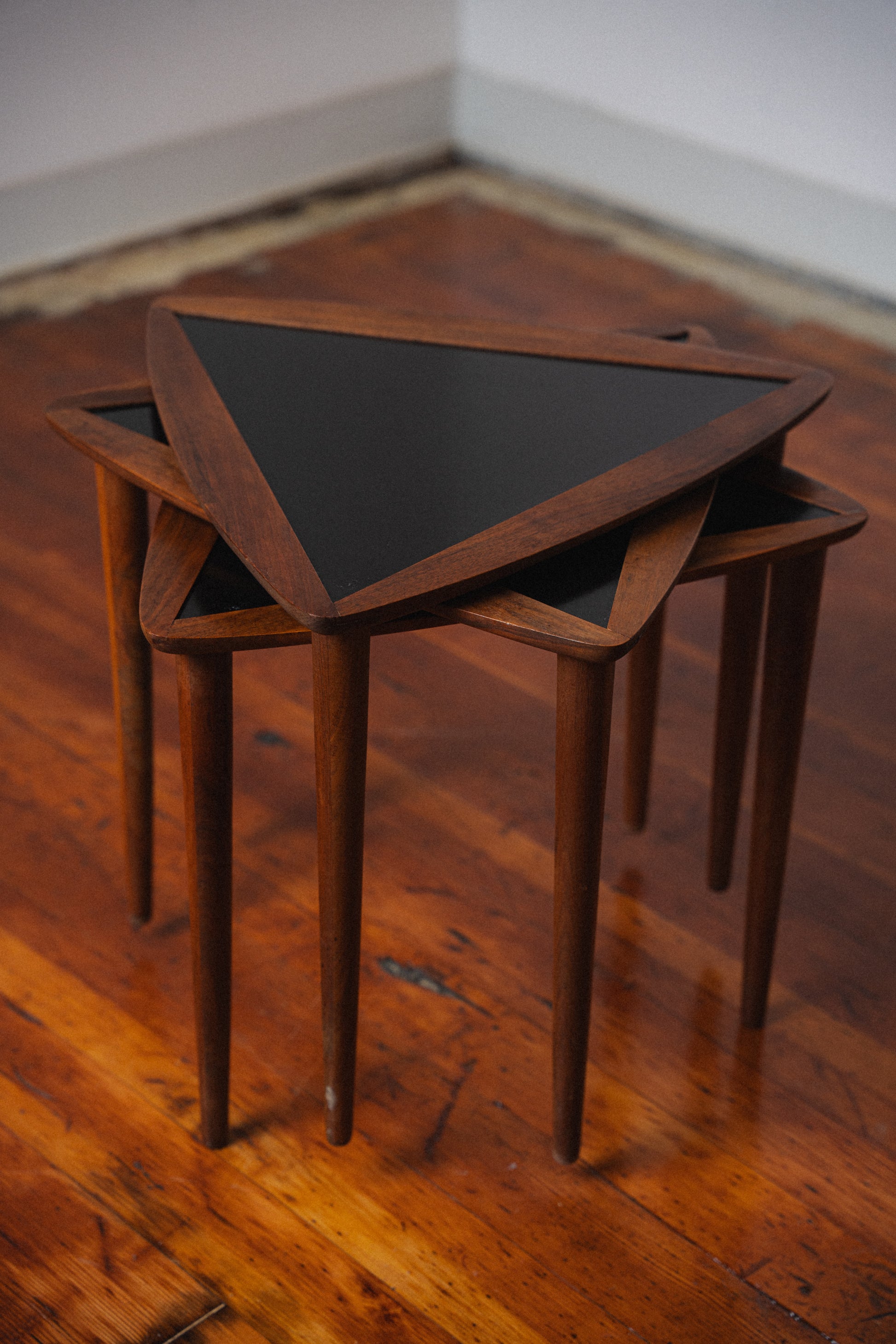“Guitar Pick” Nesting Side Tables by Arthur Umanoff