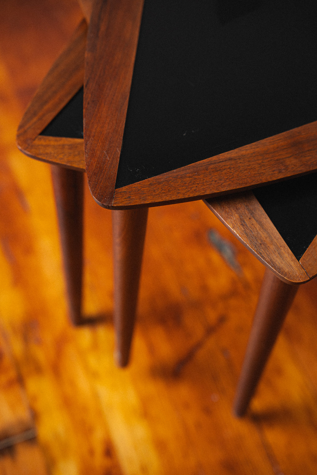 “Guitar Pick” Nesting Side Tables by Arthur Umanoff