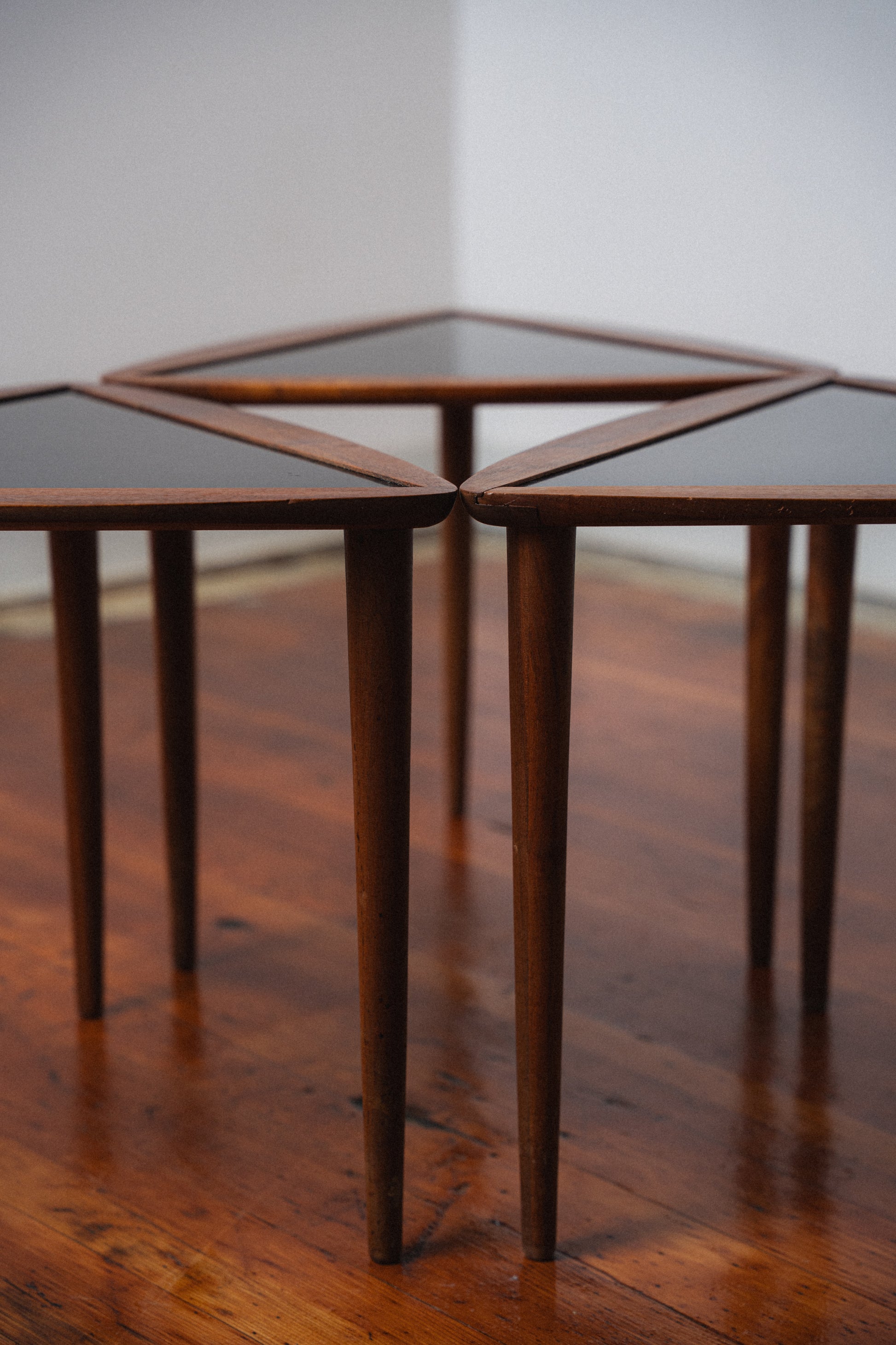 “Guitar Pick” Nesting Side Tables by Arthur Umanoff