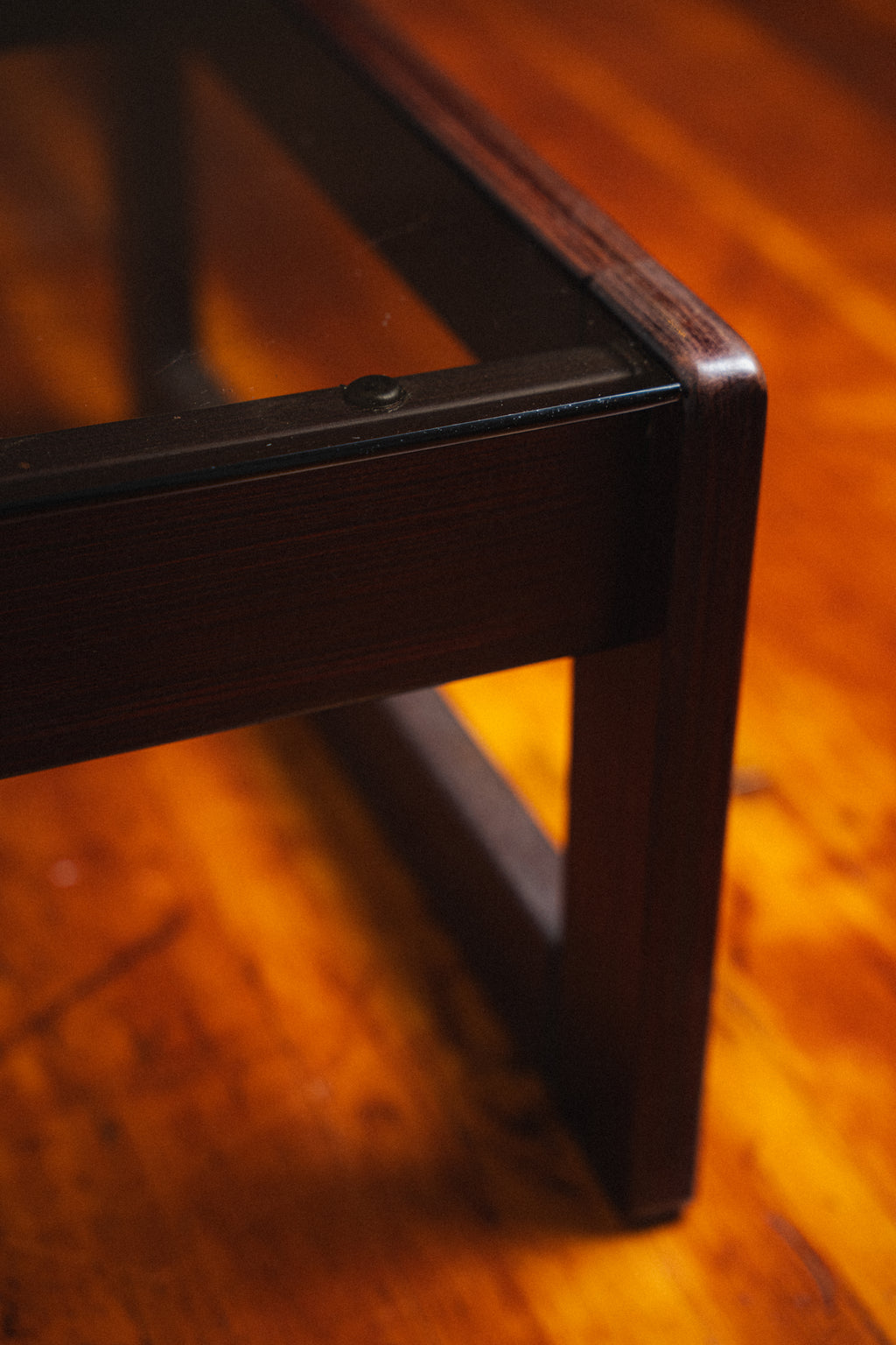 Rosewood & Smoked Glass Side Tables by Percival Lafer (Pair)