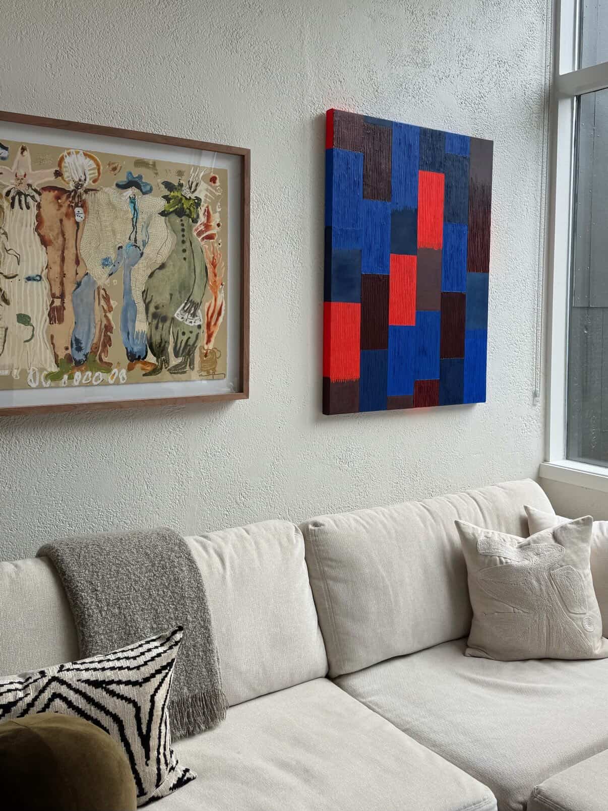 "Red + Blue Textile Study #1" by Alaina Lenore