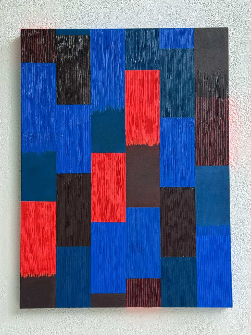 "Red + Blue Textile Study #1" by Alaina Lenore