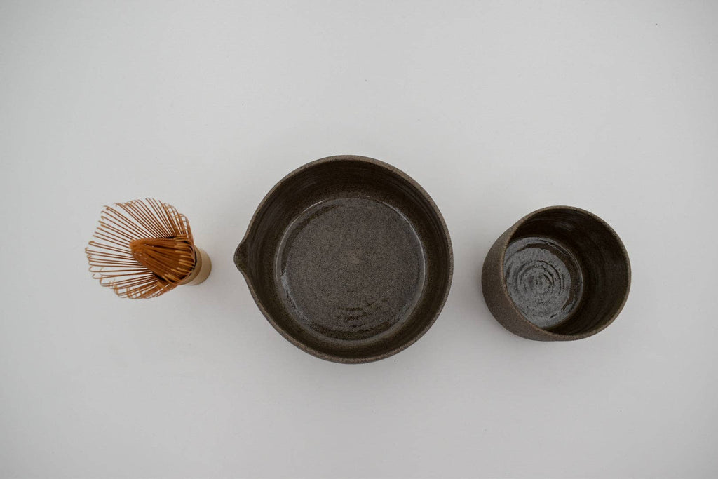 Handmade Stoneware Matcha Set by Unika Studio