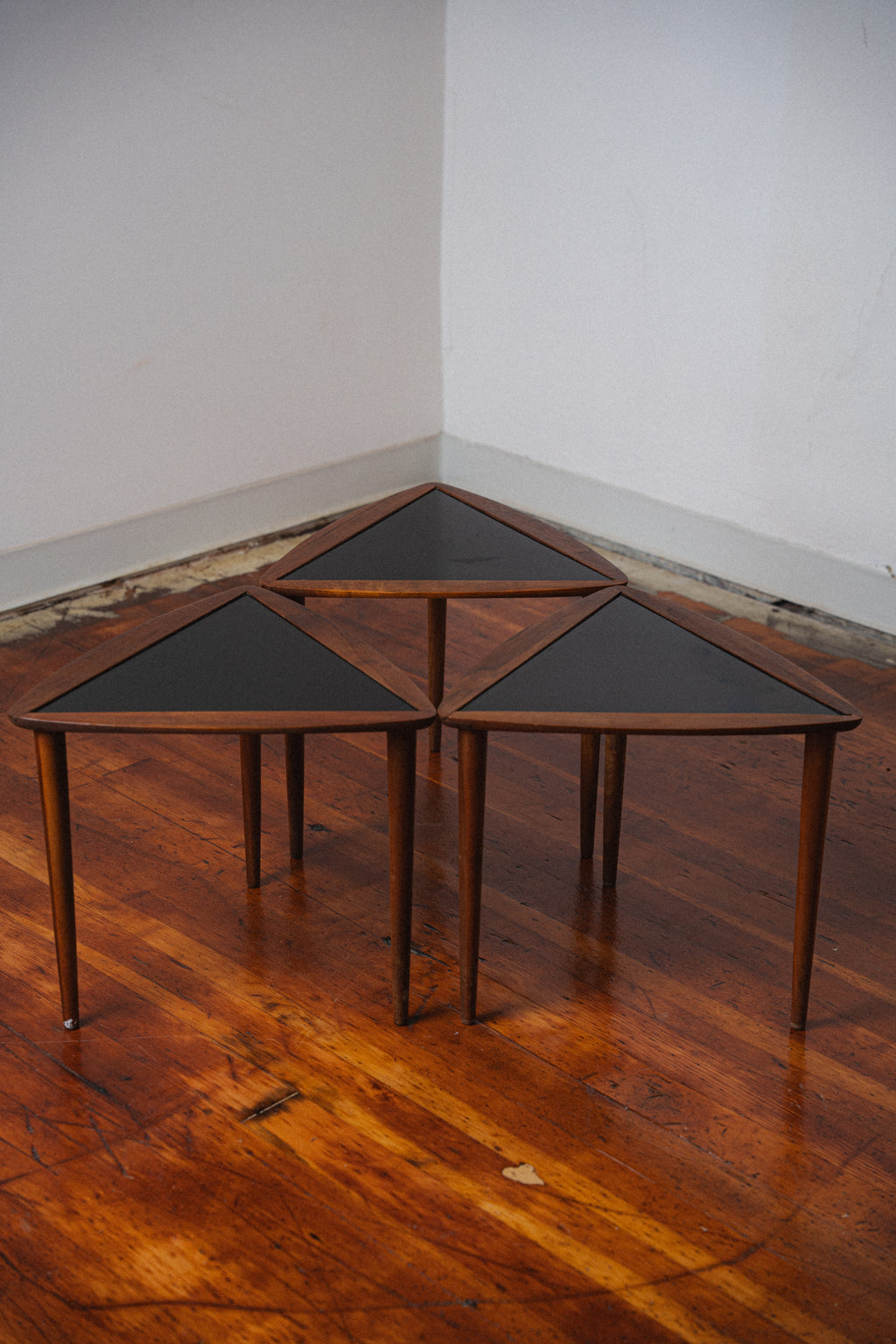 “Guitar Pick” Nesting Side Tables by Arthur Umanoff