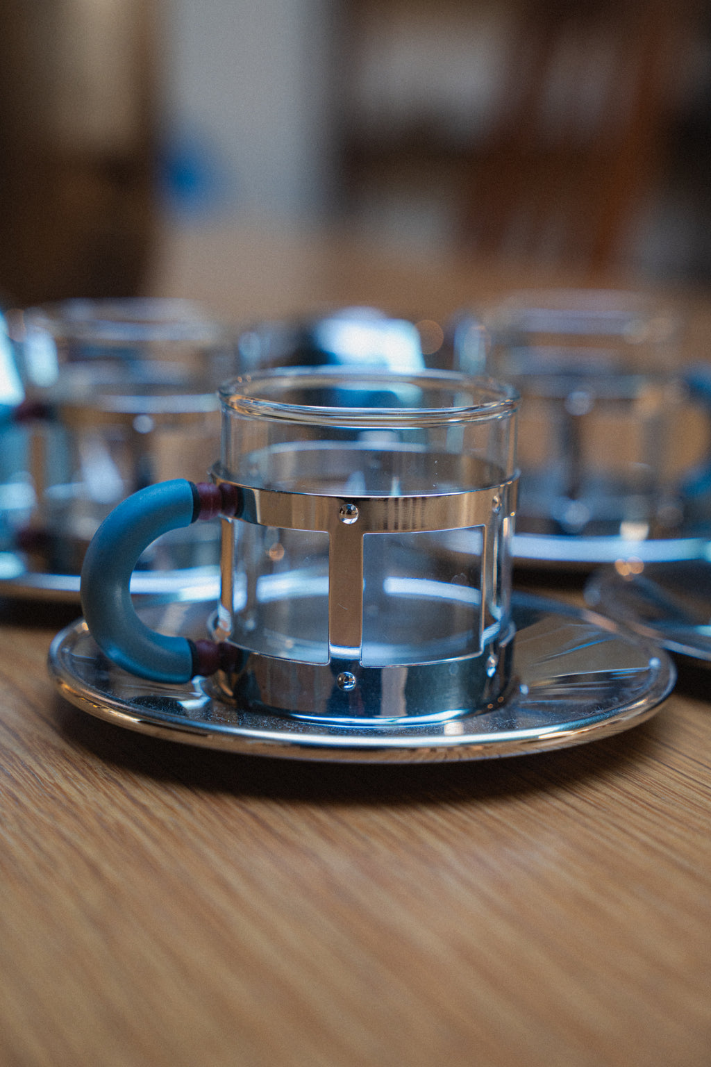 Michael Graves for Alessi Demitasse Cups, Saucers, Creamer, and Sugar Set
