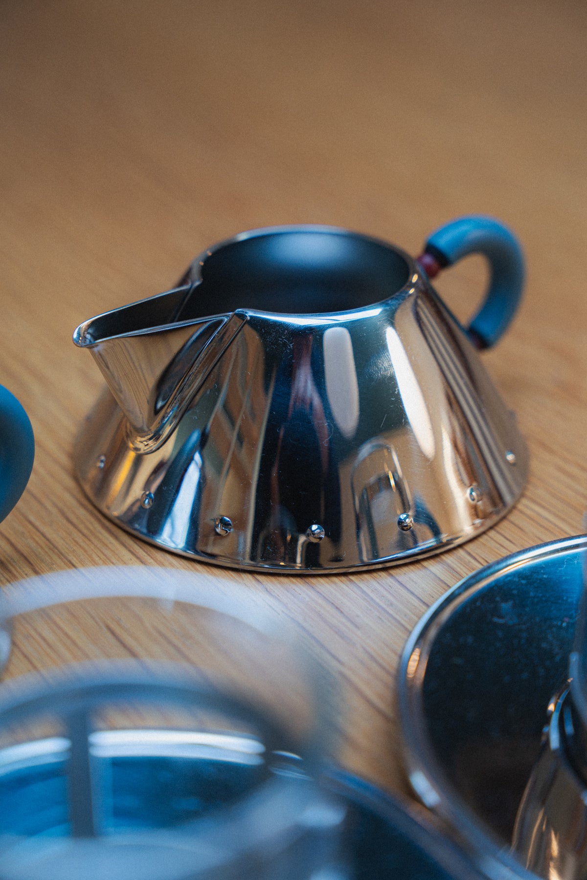Michael Graves for Alessi Demitasse Cups, Saucers, Creamer, and Sugar Set