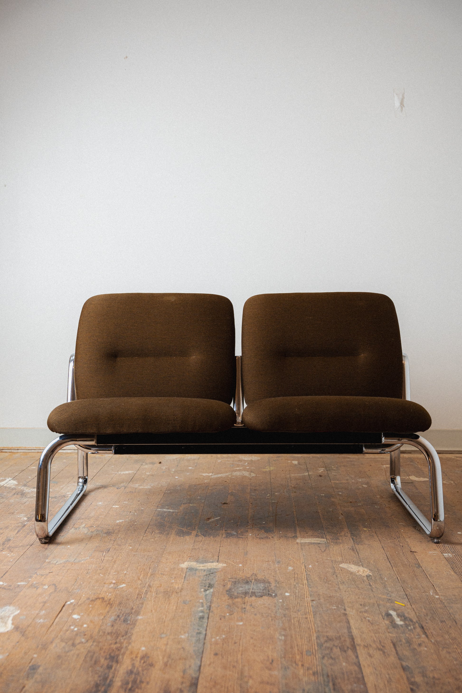 Chrome Loveseat by Steelcase