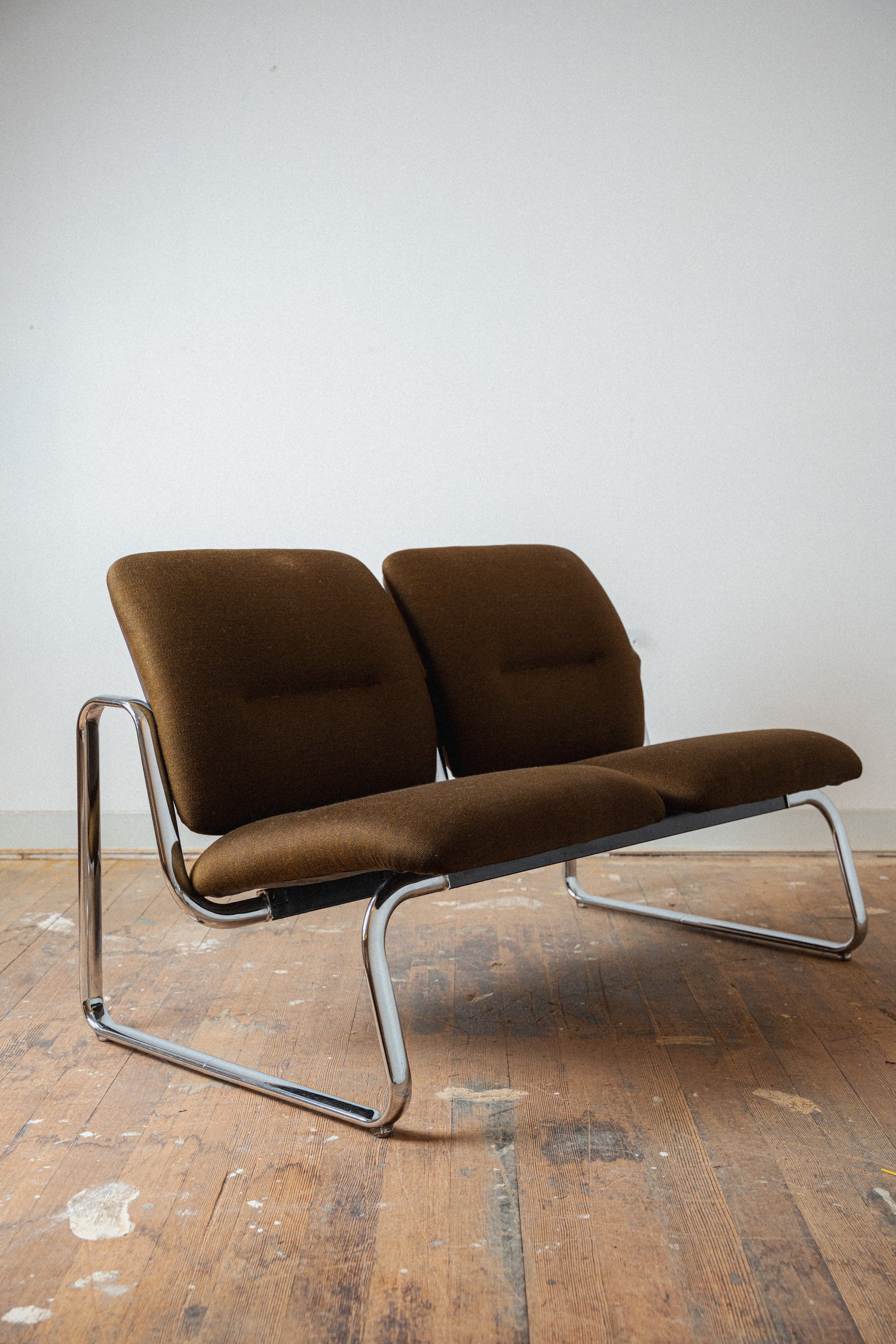 Chrome Loveseat by Steelcase