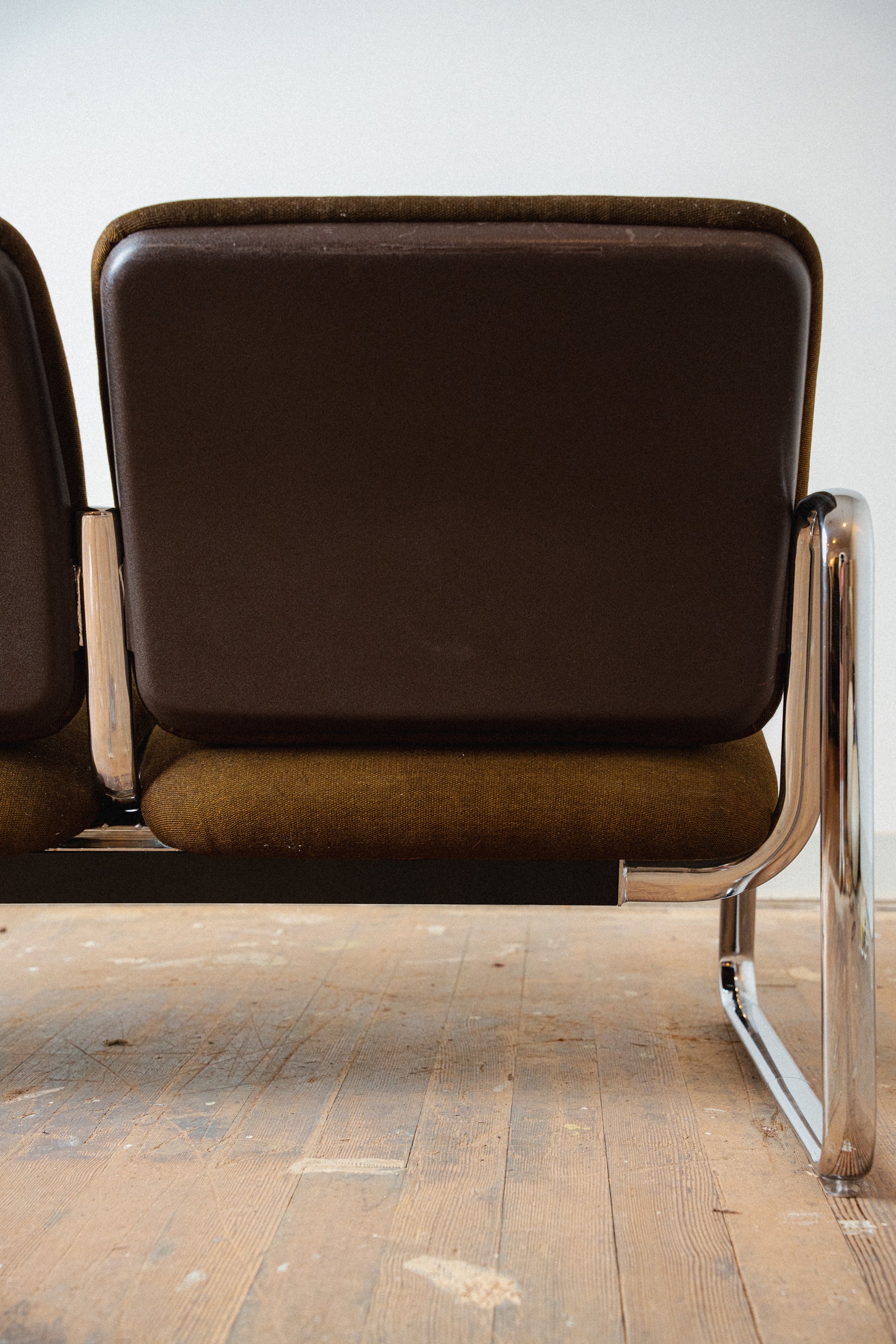 Chrome Loveseat by Steelcase