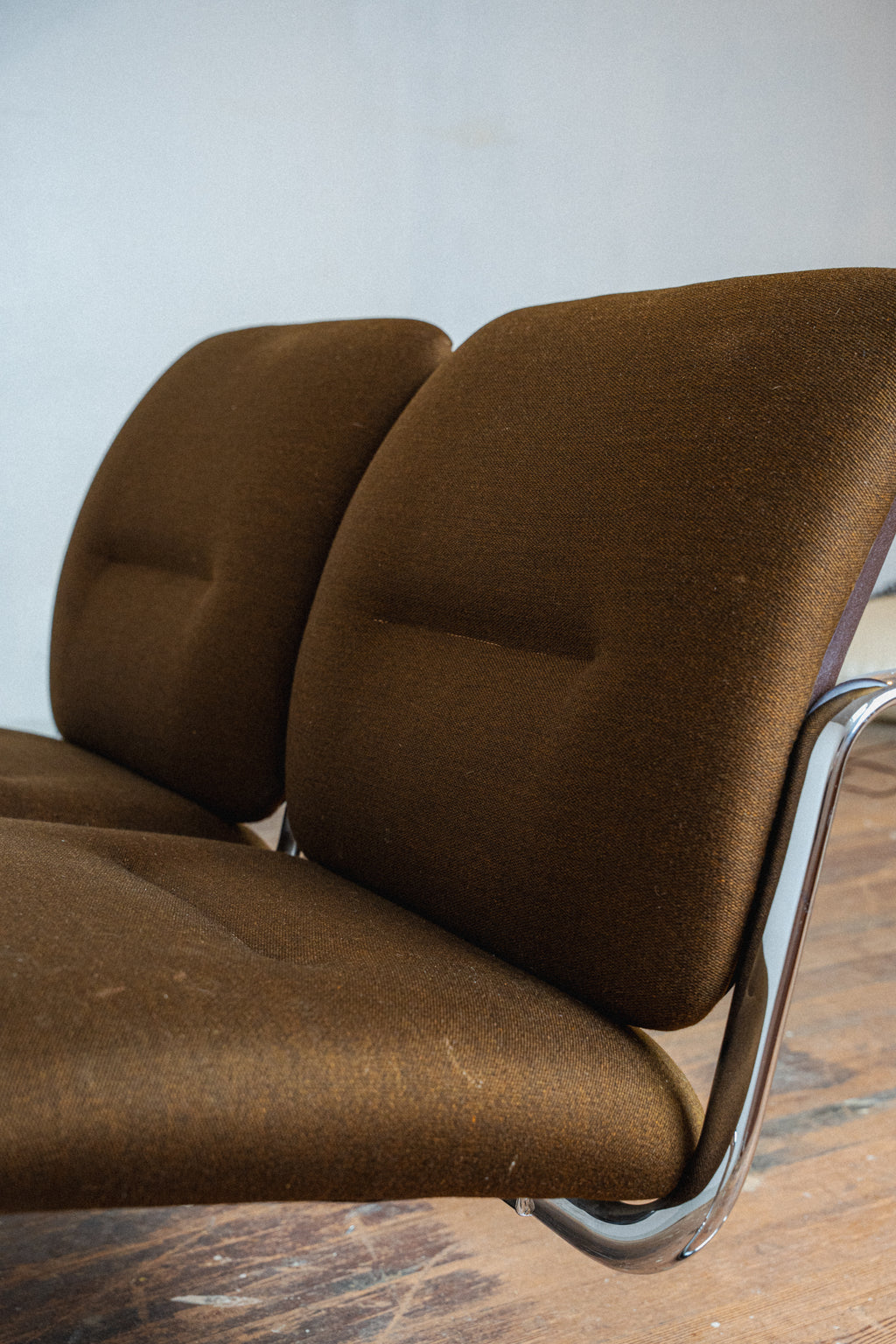Chrome Loveseat by Steelcase