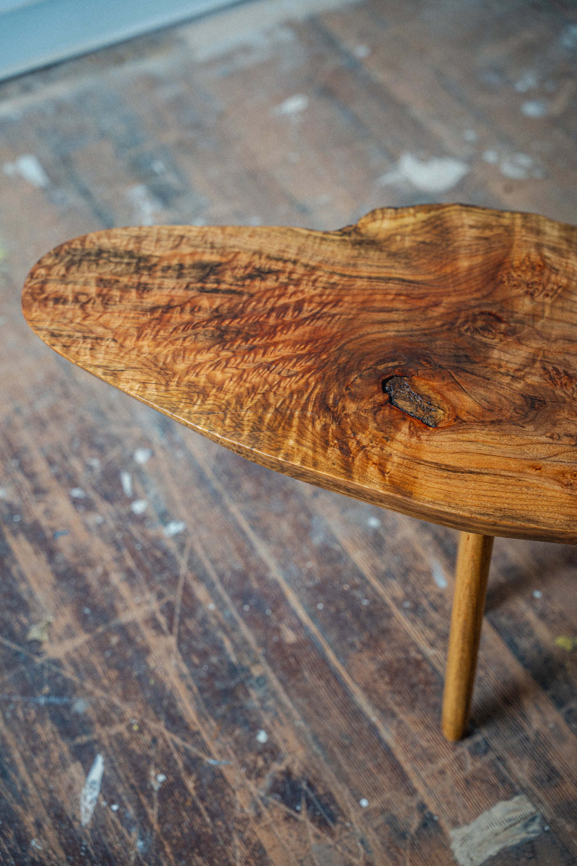 Solid Maple Live-Edge Coffee Table