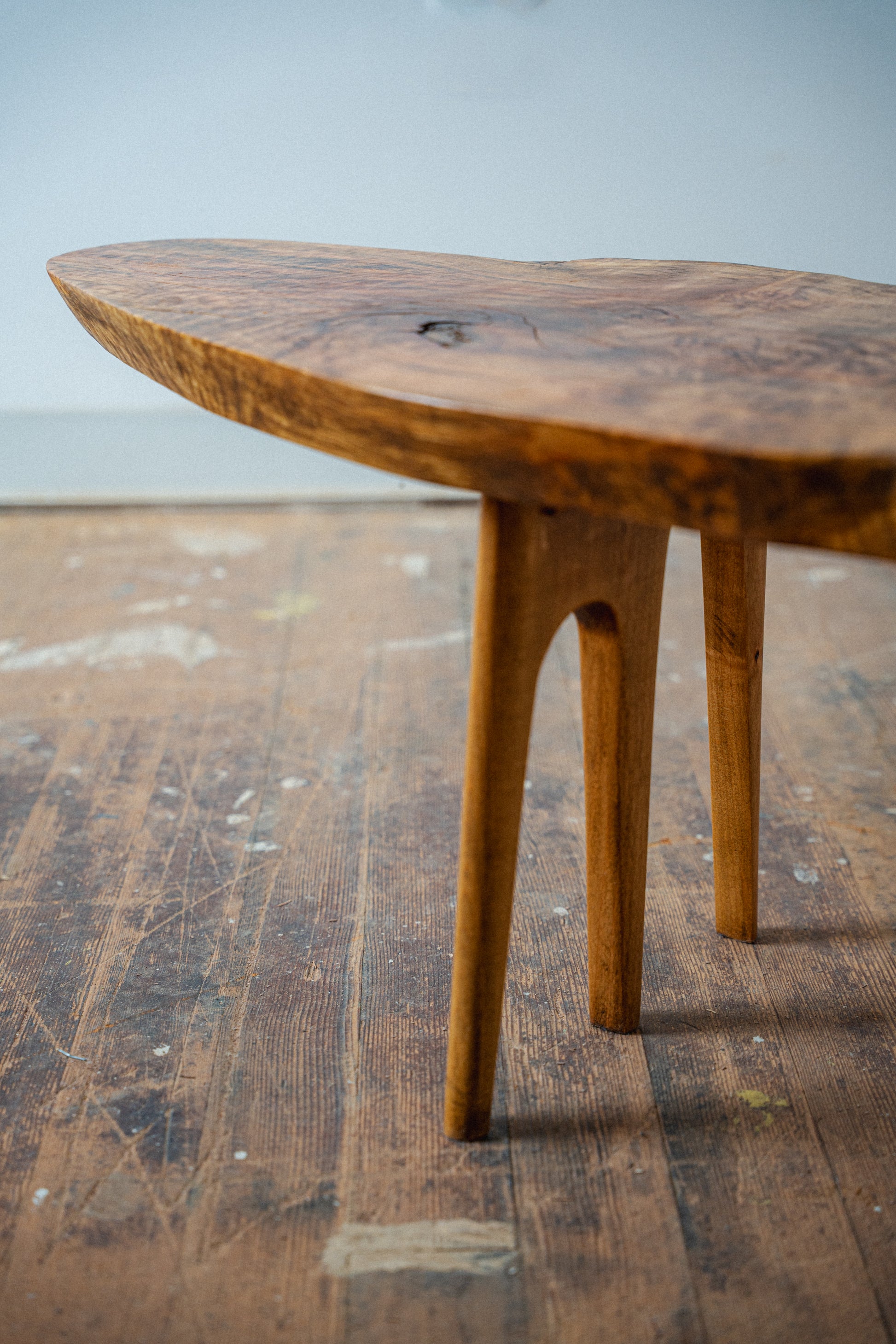 Solid Maple Live-Edge Coffee Table