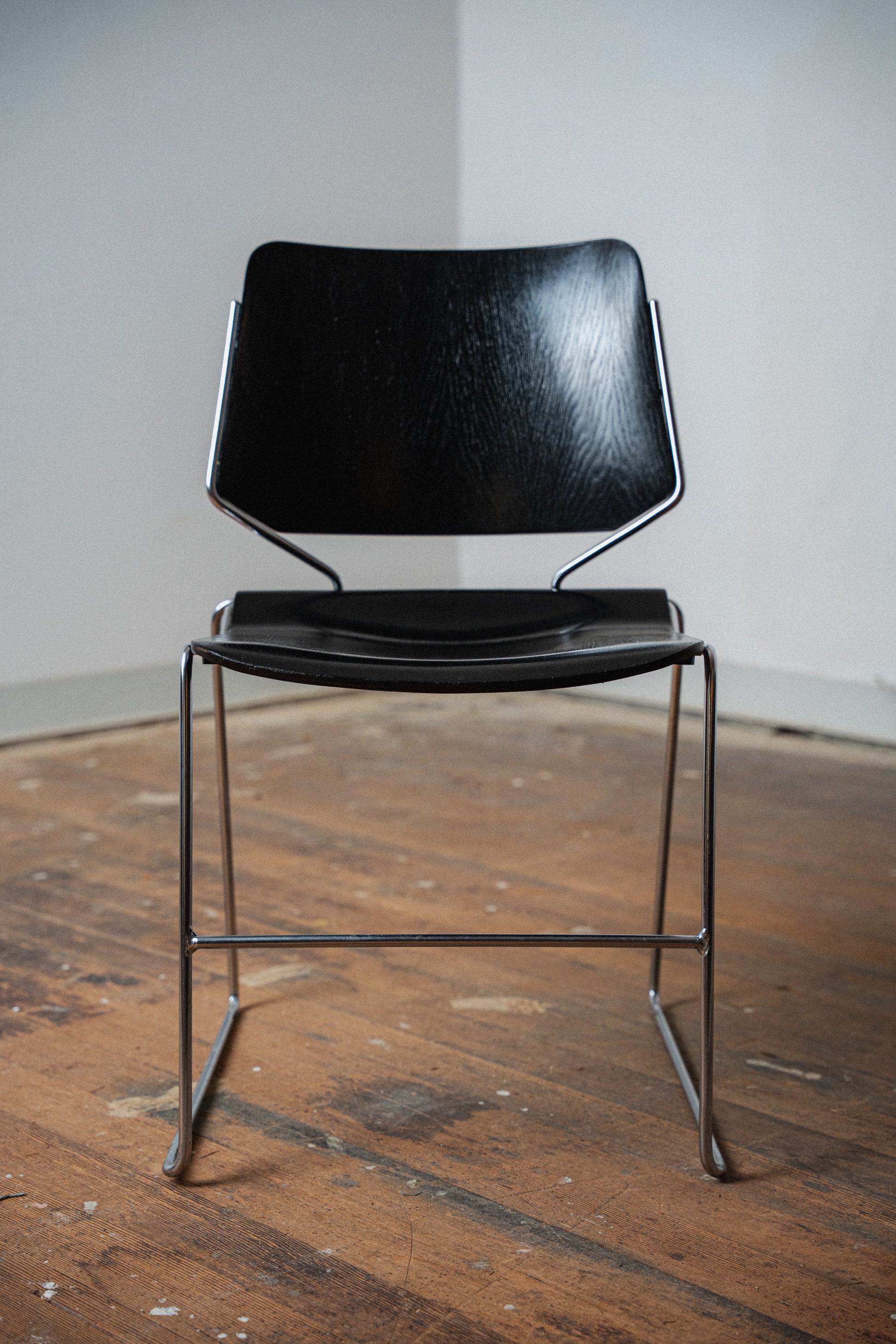 Chrome & Plywood Matrix Chairs by Krueger (Set of 4)
