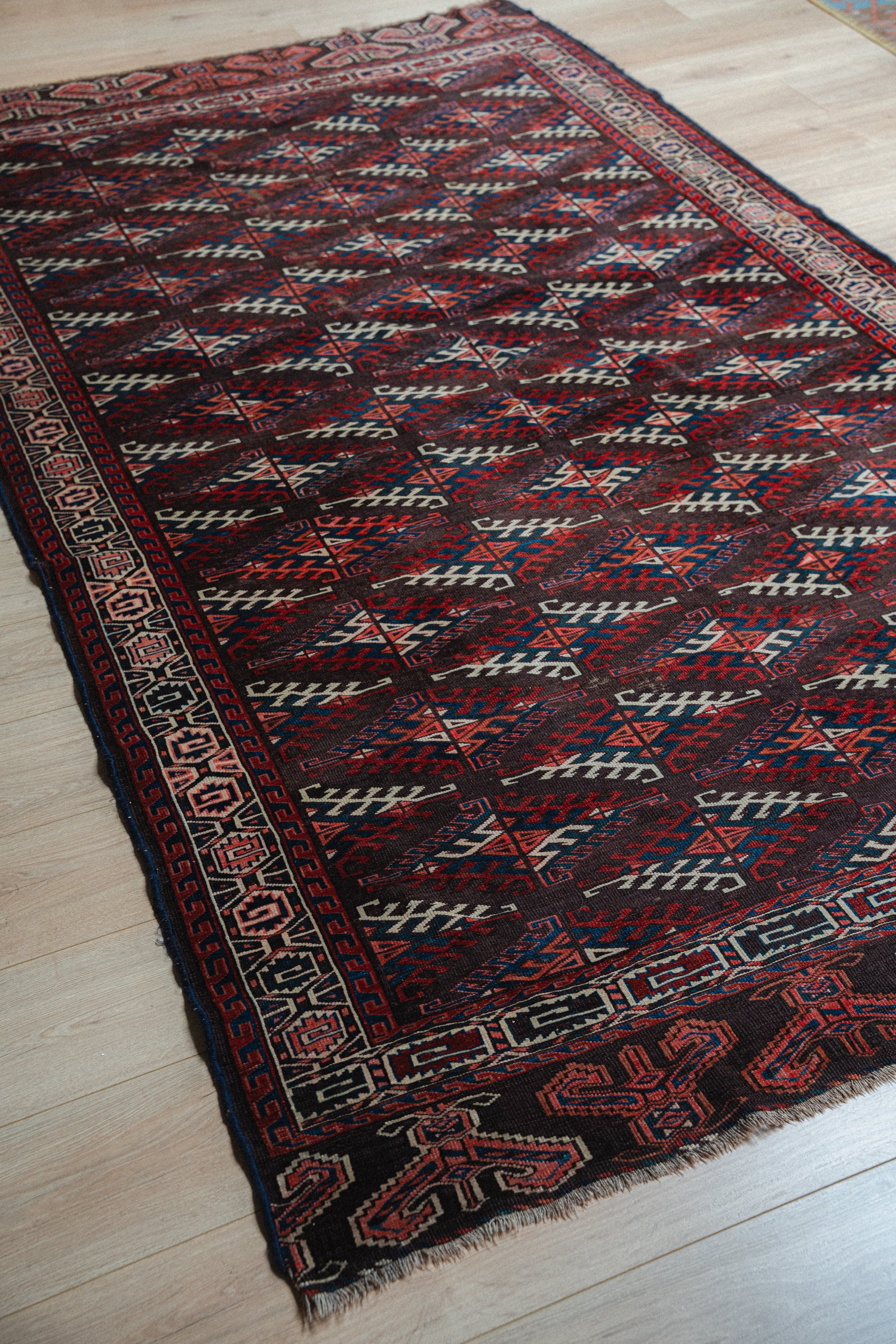 Yomud Main Carpet, 5’6” x 8’6”, ca. 1890