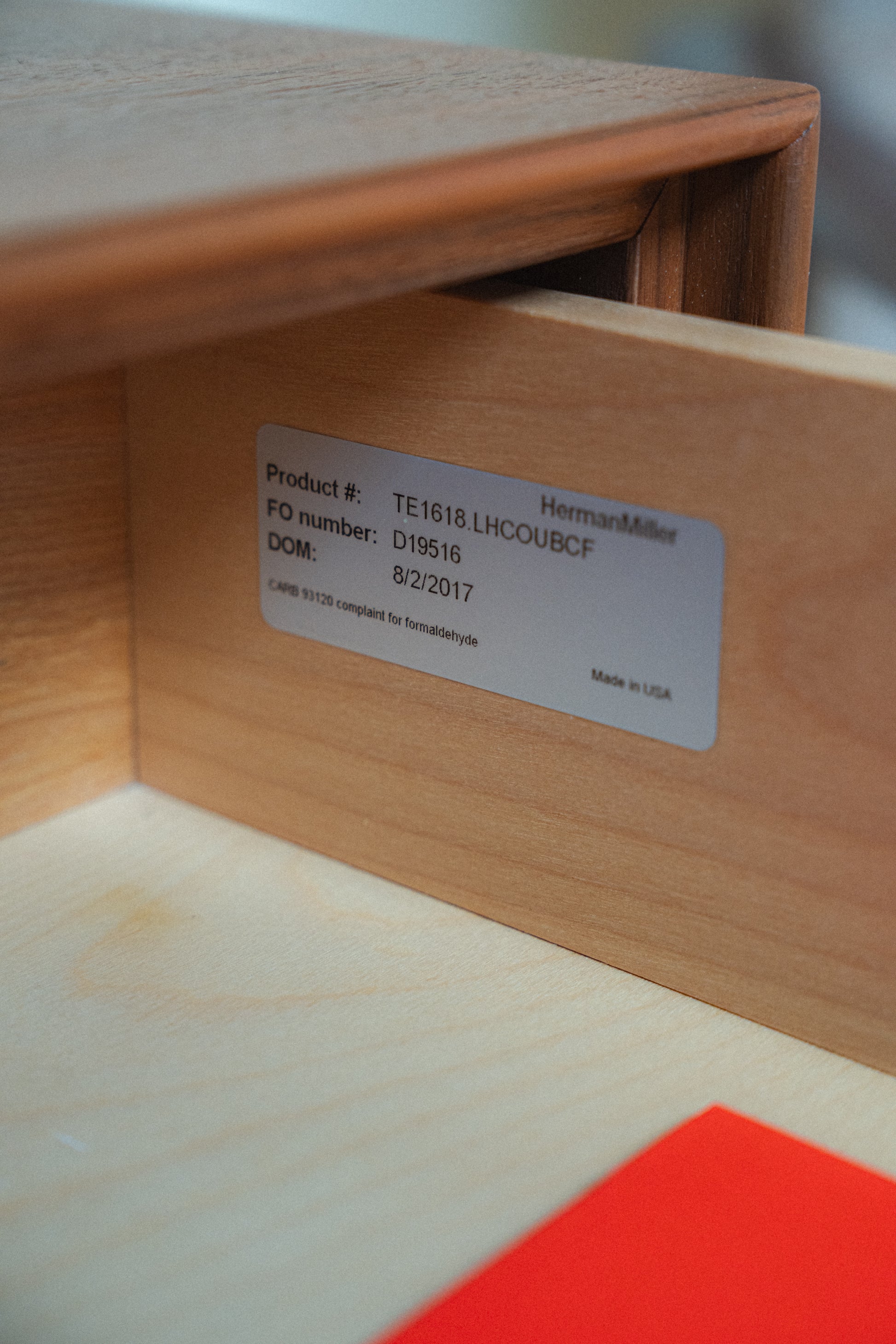 George Nelson Thin Edge Bedside Table by Herman Miller (Walnut)