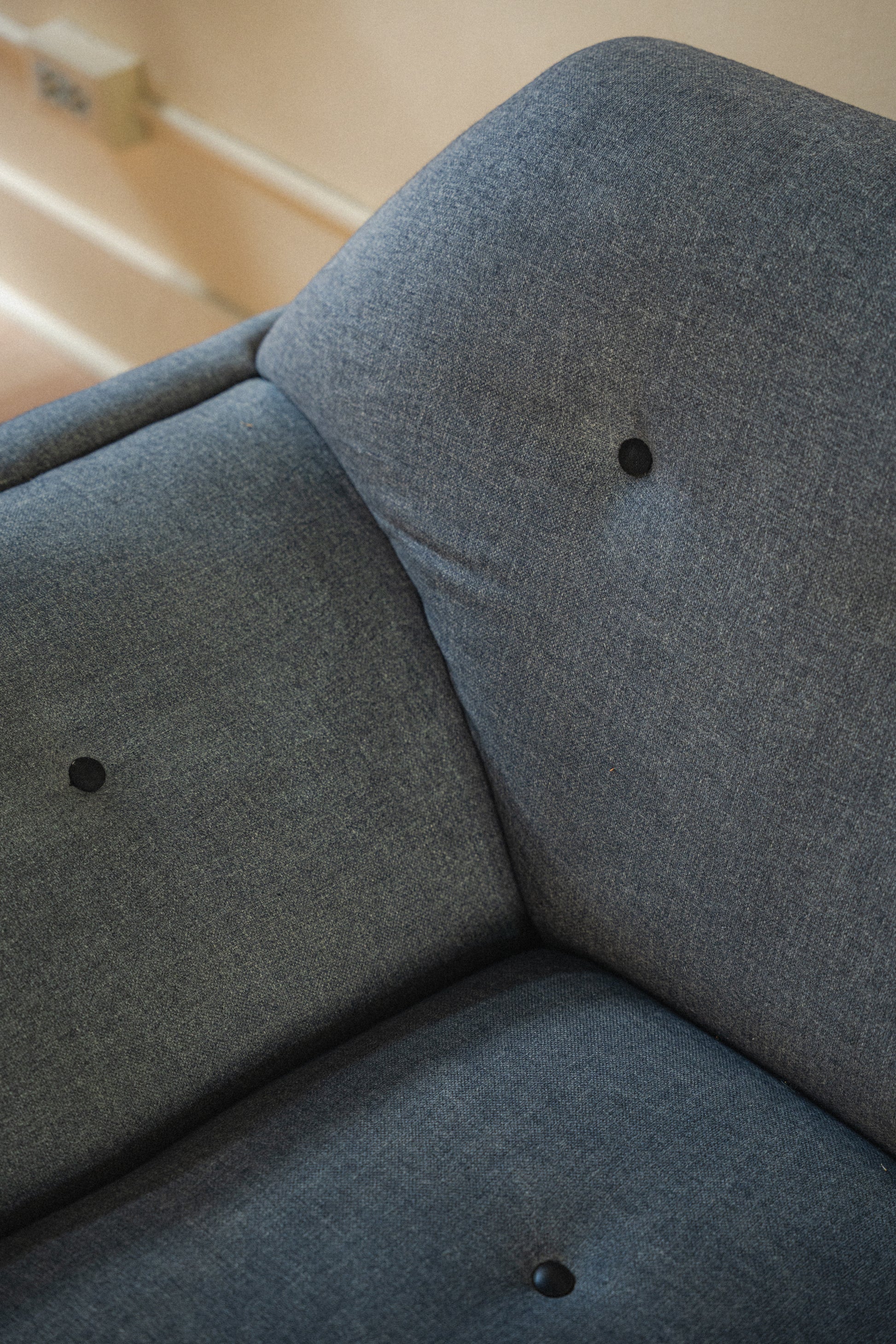 Grey & Walnut Adrian Pearsall-Style Gondola Sofa