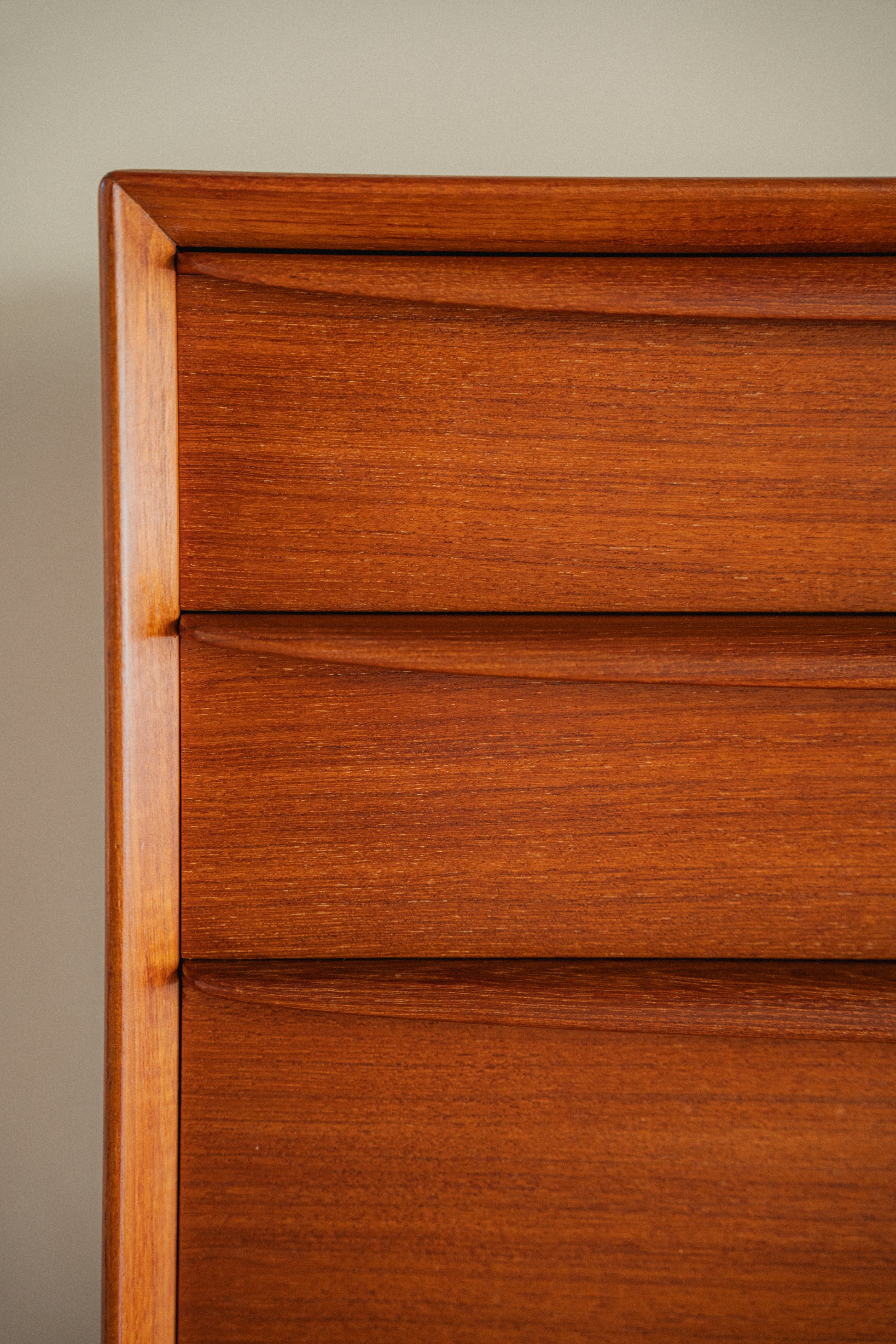 Danish Teak Tambour-Door Dresser by Faltster Møbelfabrik