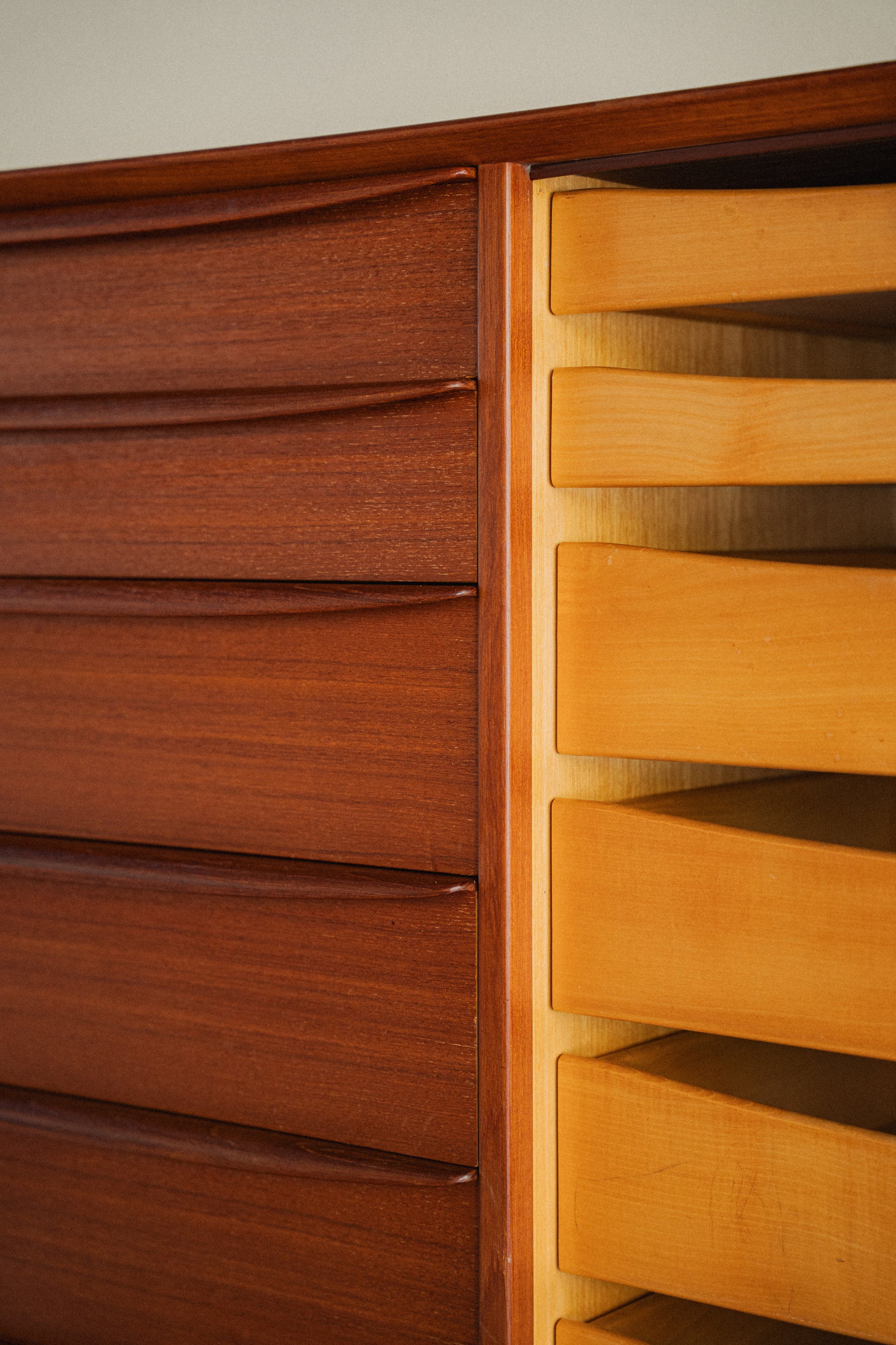 Danish Teak Tambour-Door Dresser by Faltster Møbelfabrik