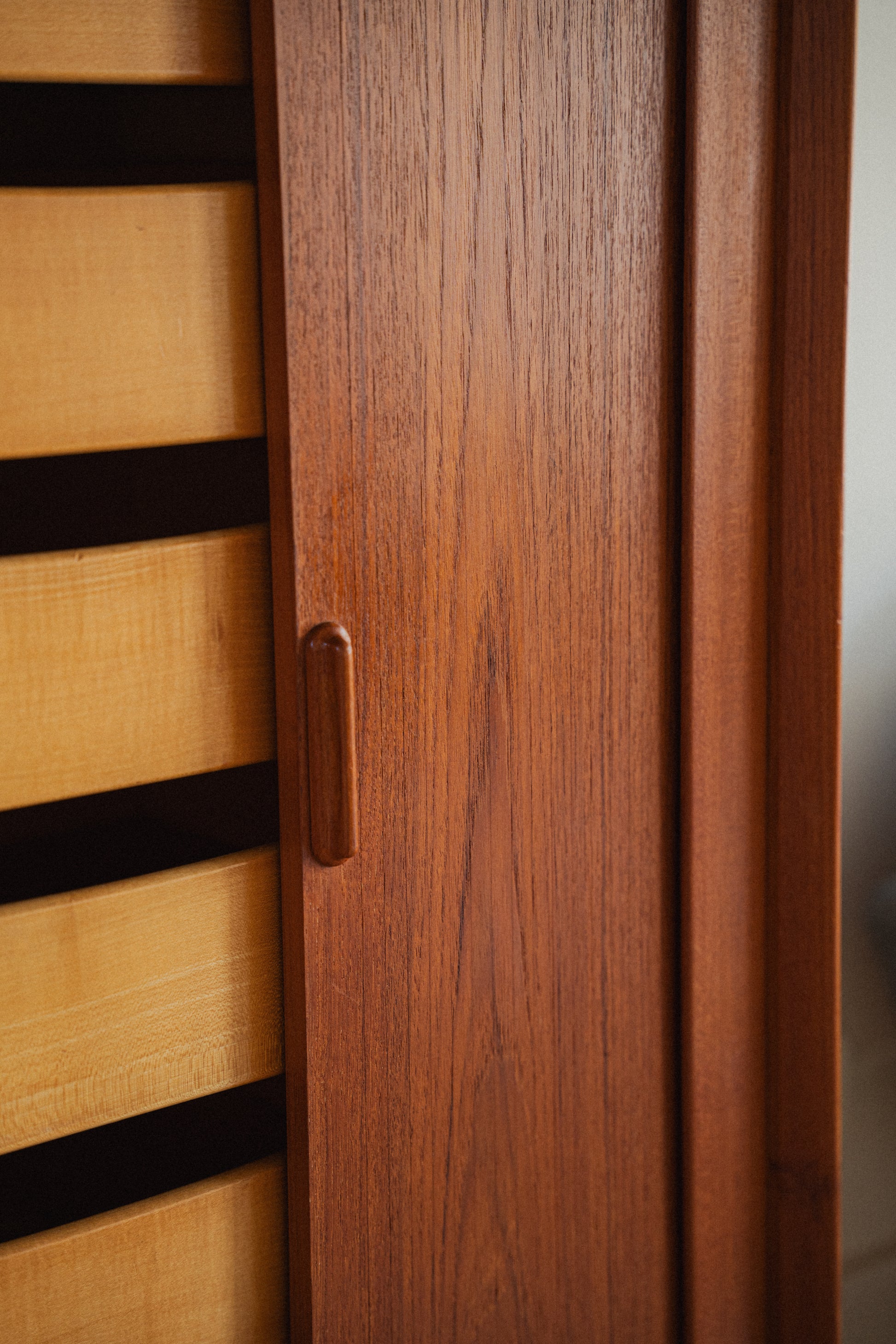 Danish Teak Tambour-Door Dresser by Faltster Møbelfabrik