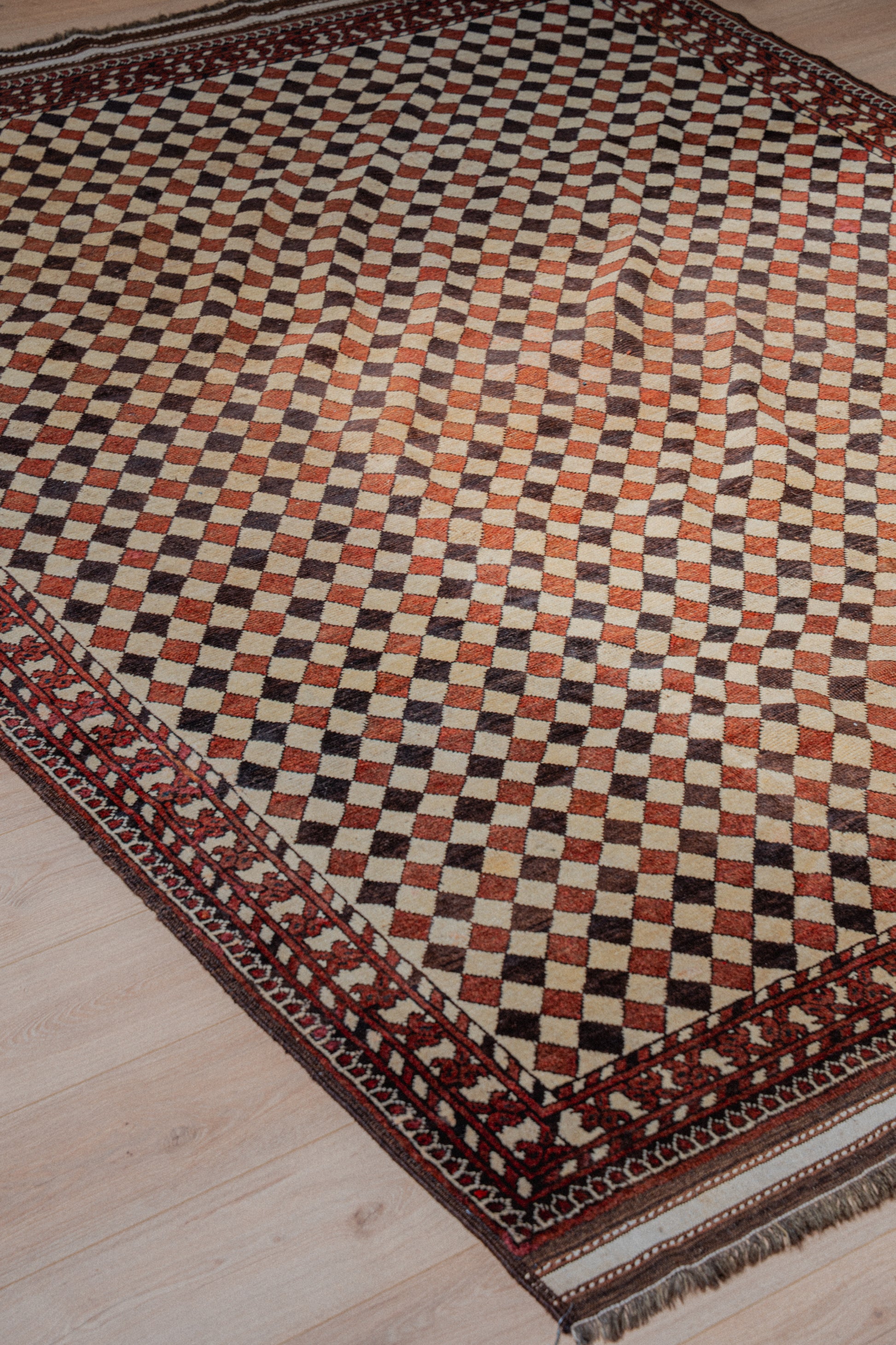 Ersari "Harlequin" Tribal Rug from Central Asia, 1910