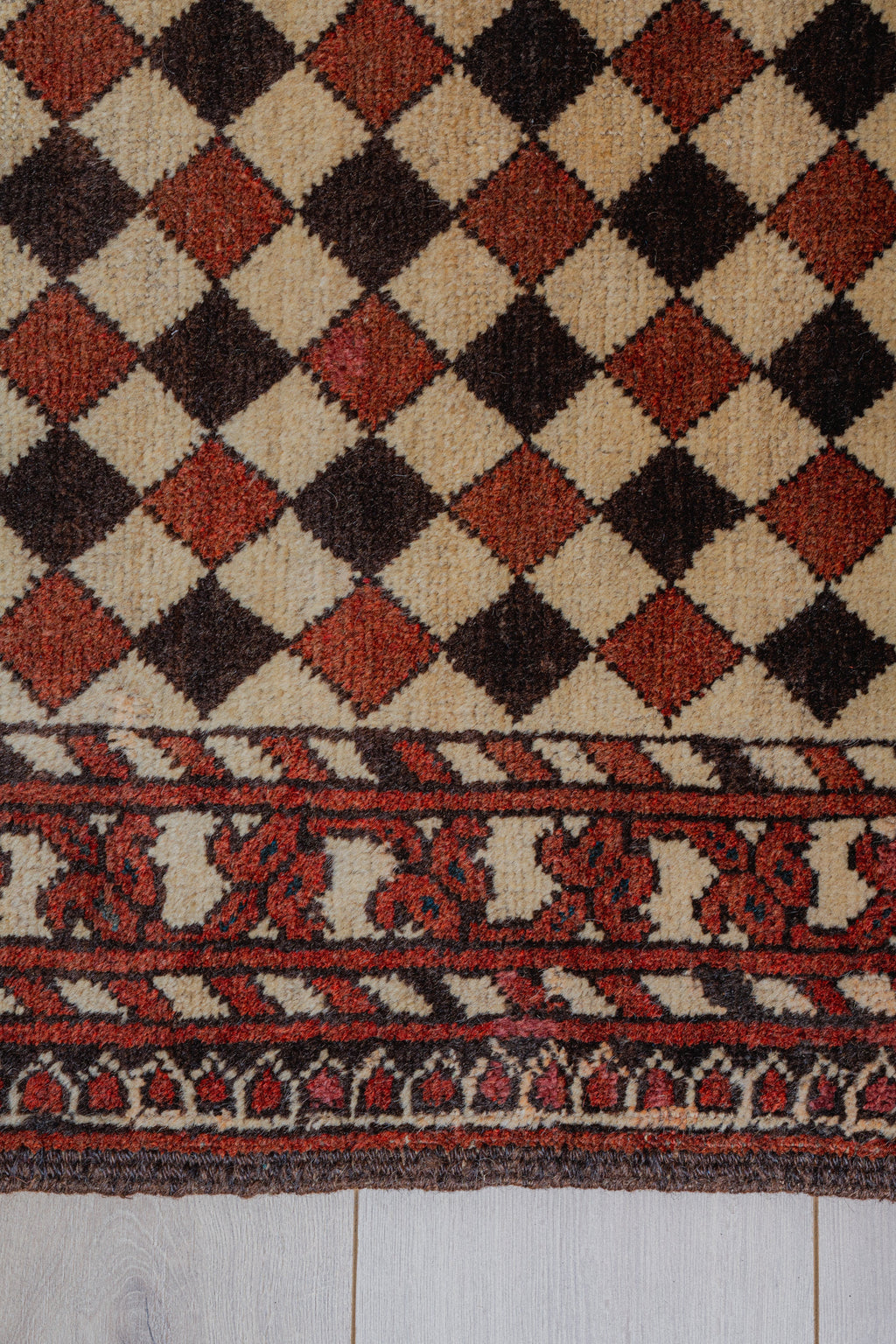 Ersari "Harlequin" Tribal Rug from Central Asia, 1910
