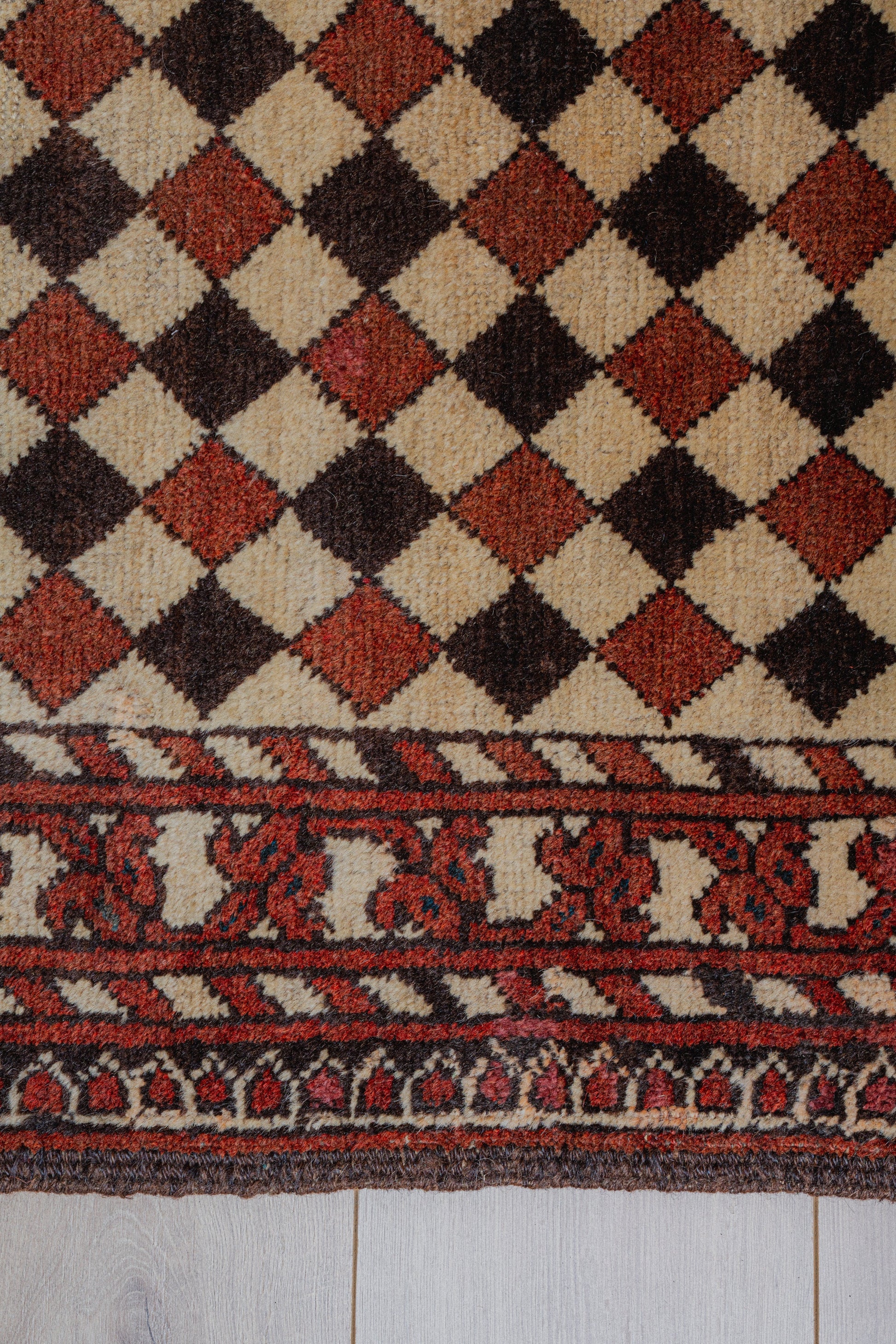 Ersari "Harlequin" Tribal Rug from Central Asia, 1910