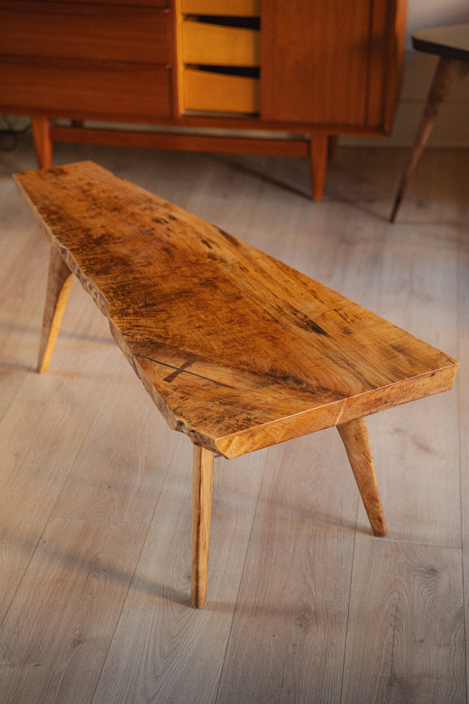 Locally Made Live-Edge Solid Maple Coffee Table