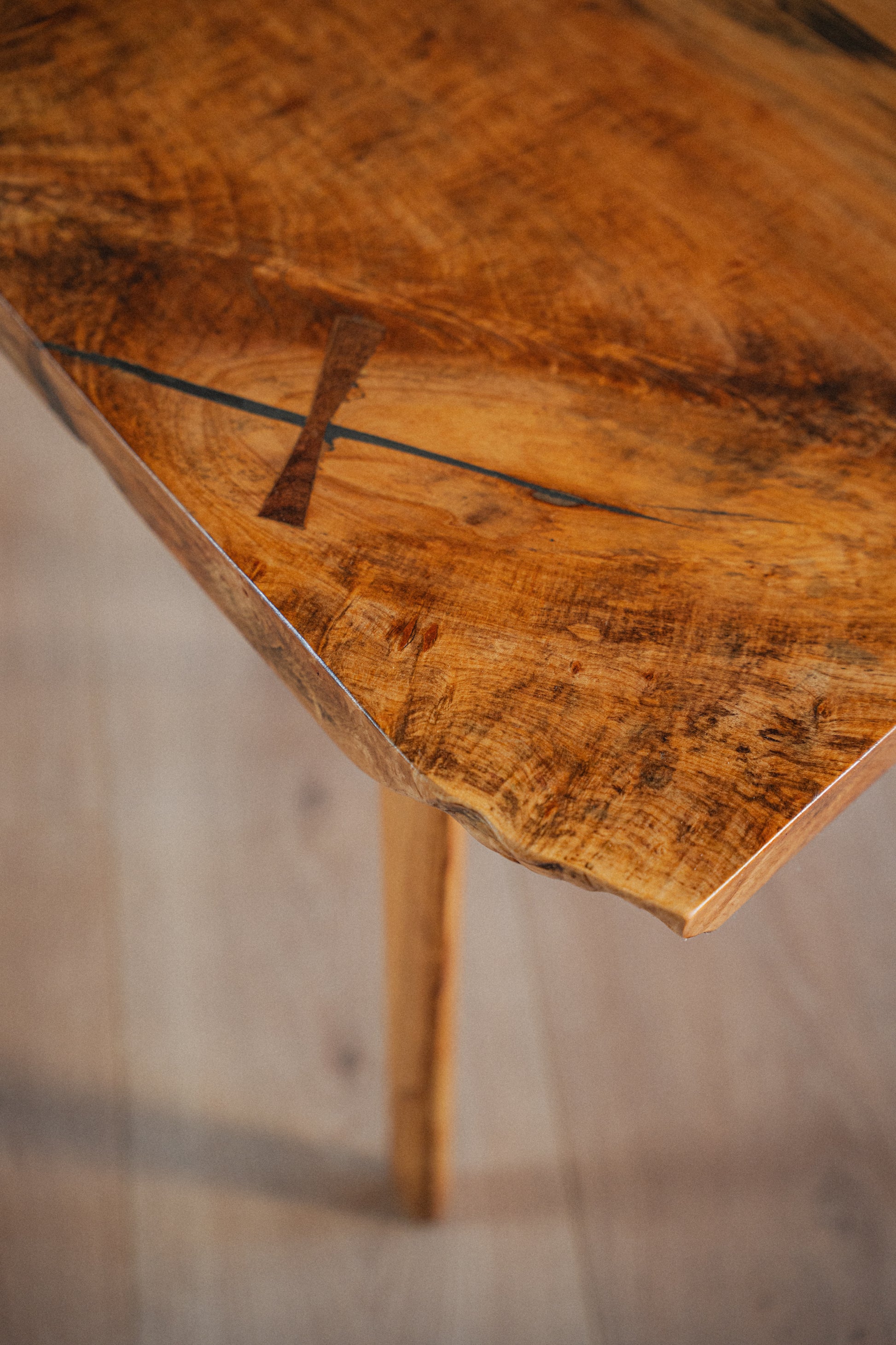 Locally Made Live-Edge Solid Maple Coffee Table