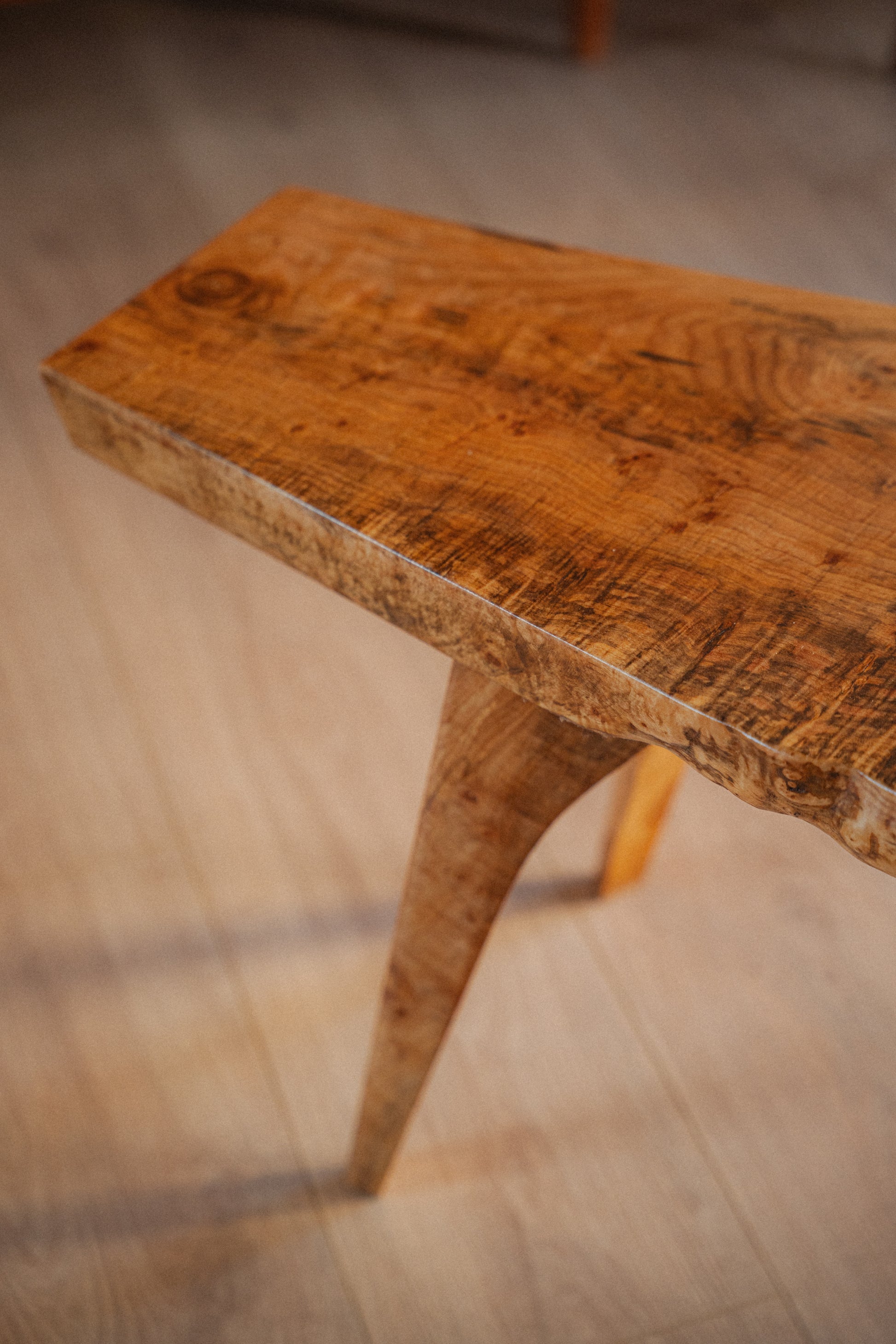 Locally Made Live-Edge Solid Maple Coffee Table