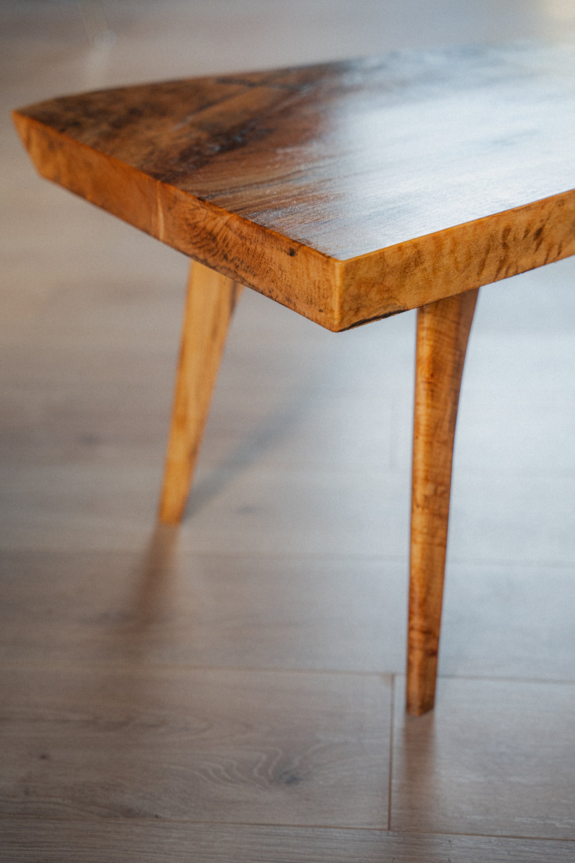 Locally Made Live-Edge Solid Maple Coffee Table