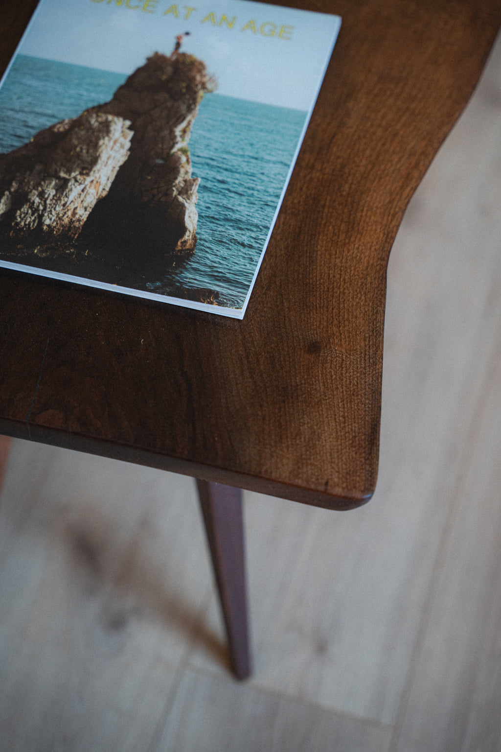 Pair of Solid Walnut Live-Edge Side Tables