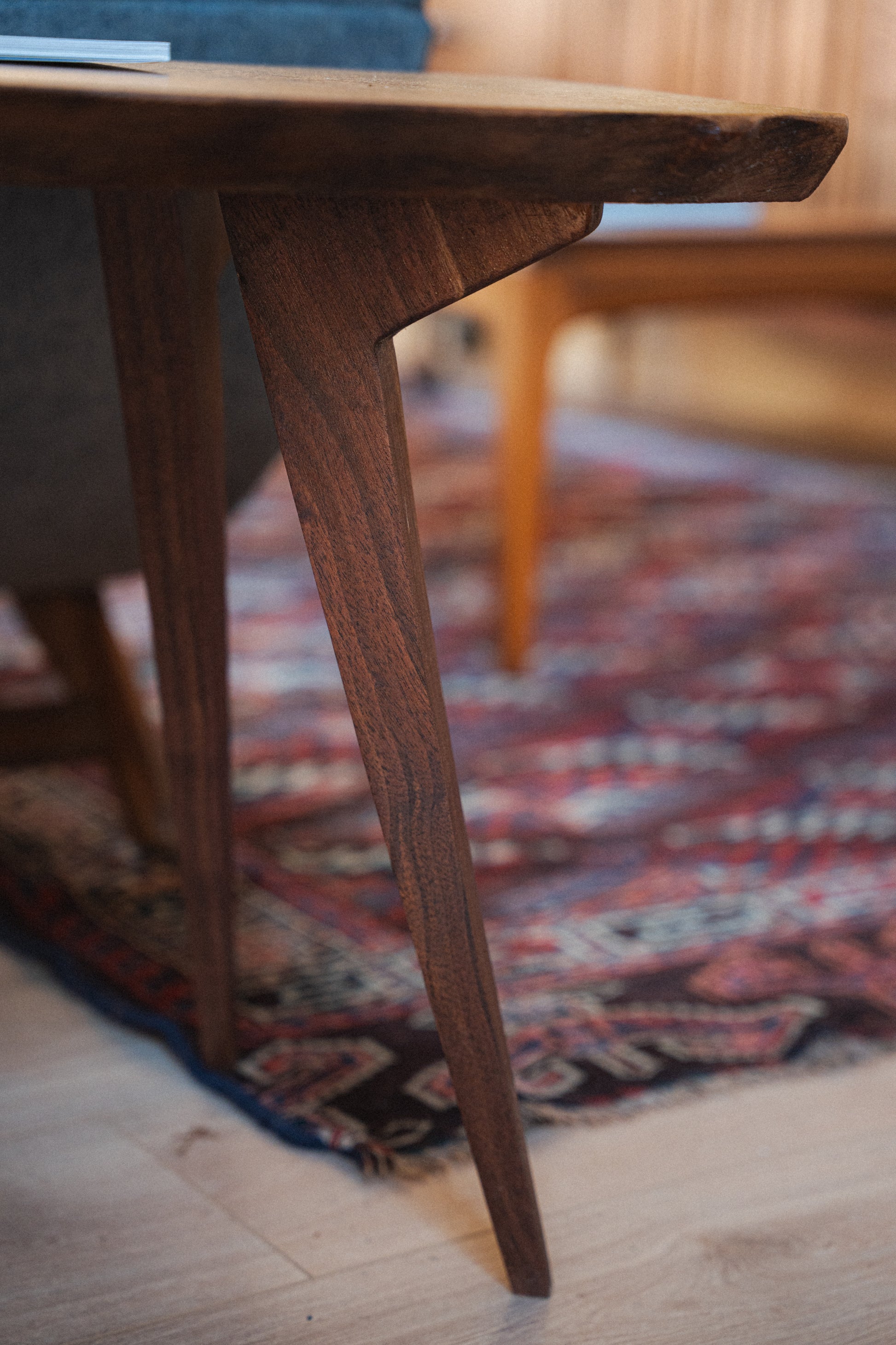 Pair of Solid Walnut Live-Edge Side Tables