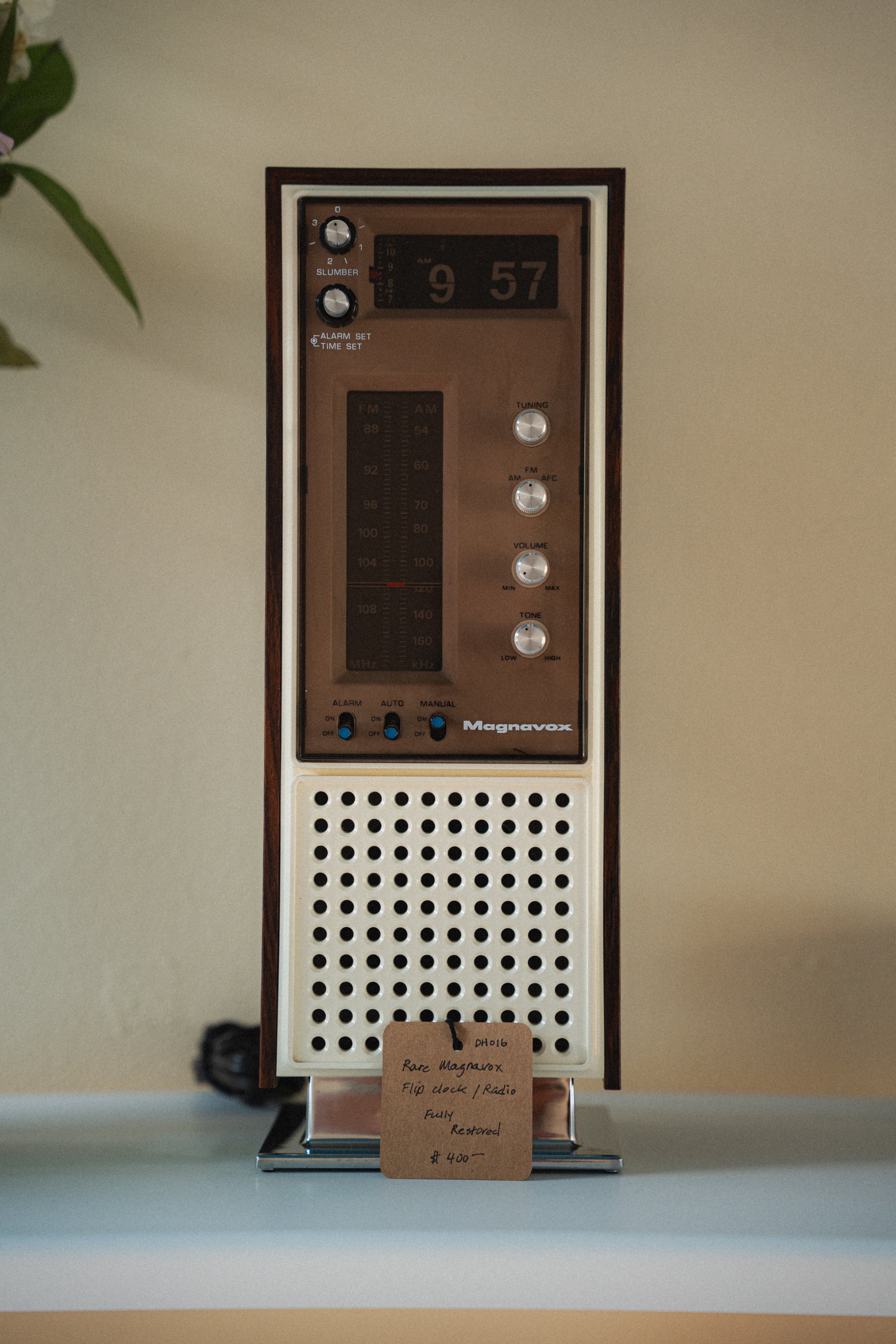 Rare Magnavox Flip Clock Radio, Model 1R1784 - Fully Restored