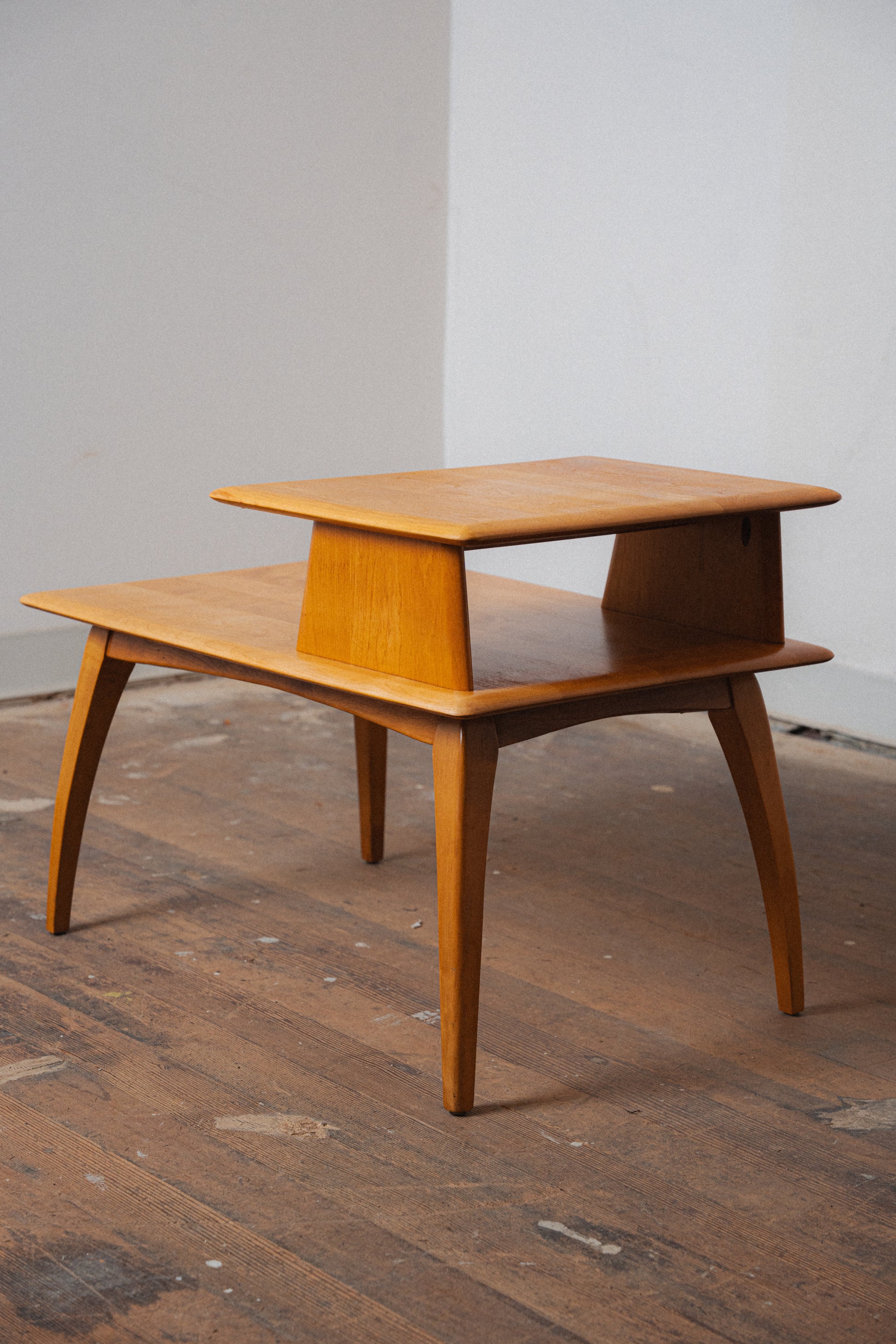 Pair of Restored Tiered Side Tables by Heywood-Wakefield