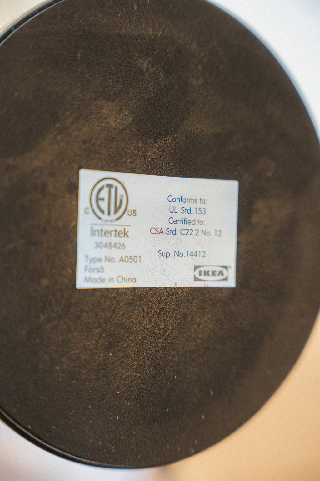IKEA FORSÅ A0501 Black Desk Table Lamp