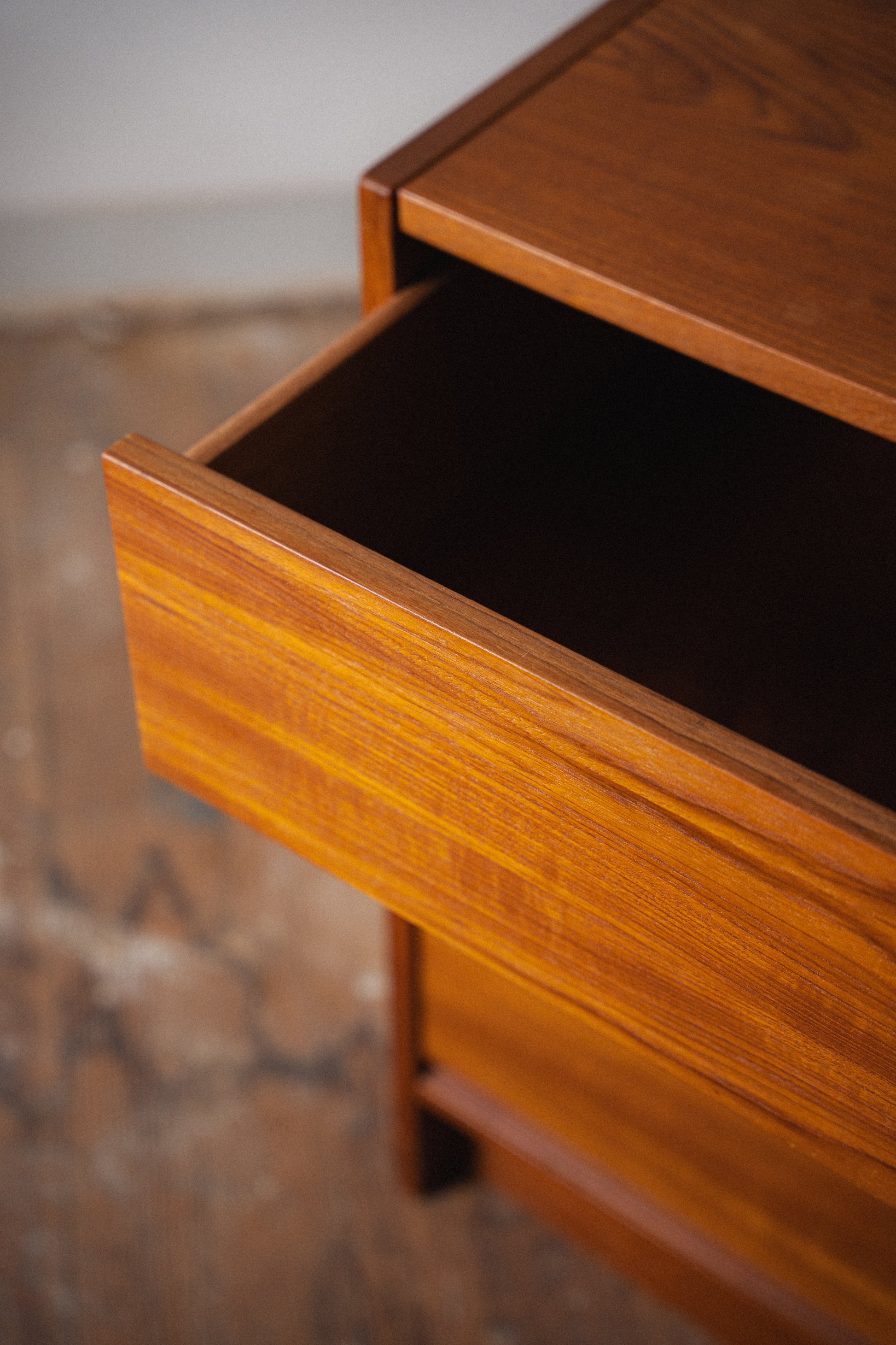 Danish Teak Dovetail 9-Drawer Dresser by Del-Teet