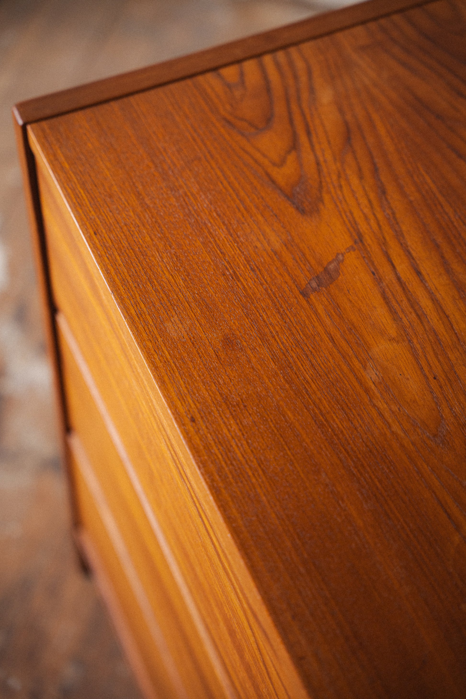 Danish Teak Dovetail 9-Drawer Dresser by Del-Teet