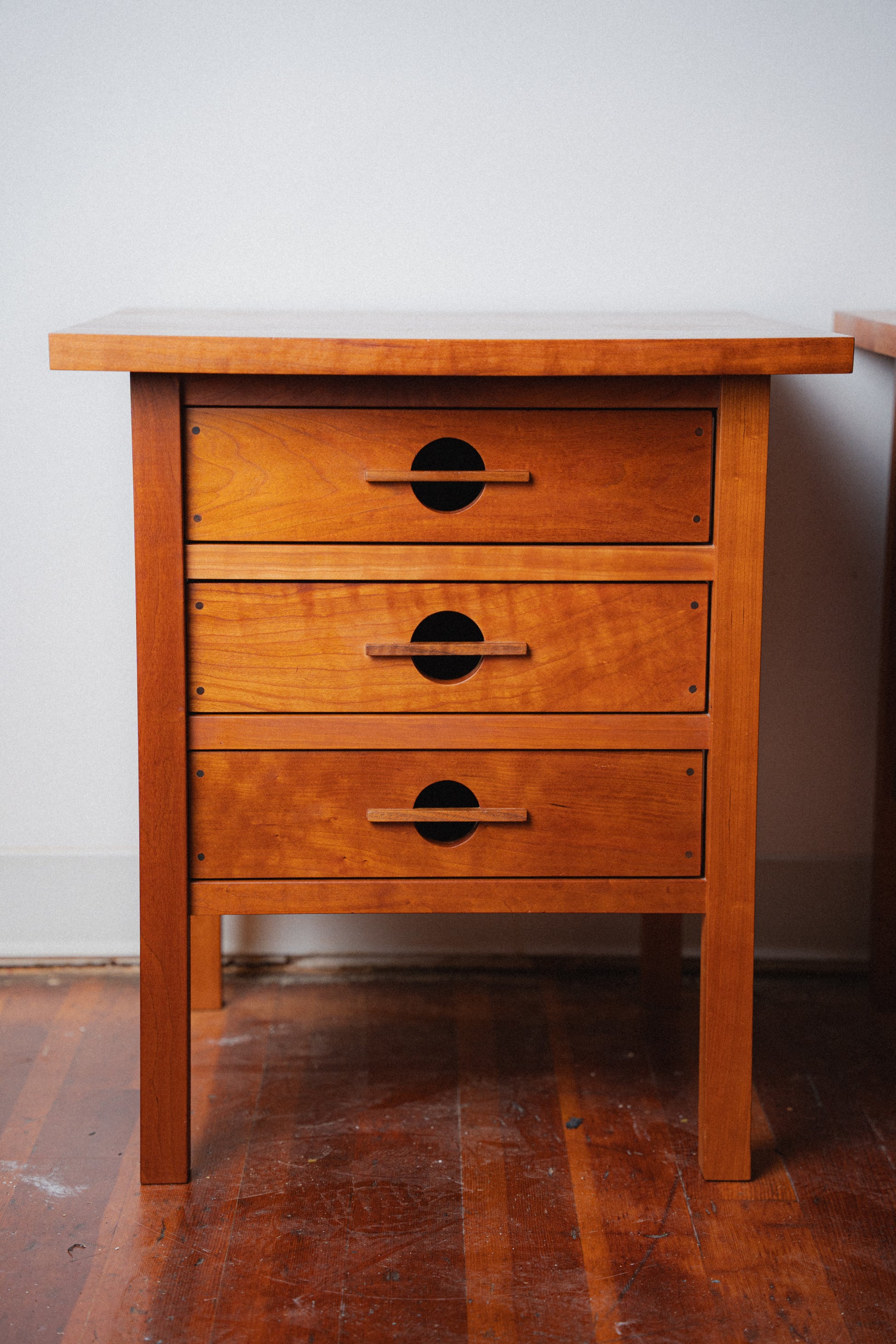 Pair of Solid Elm Nightstands/End Tables