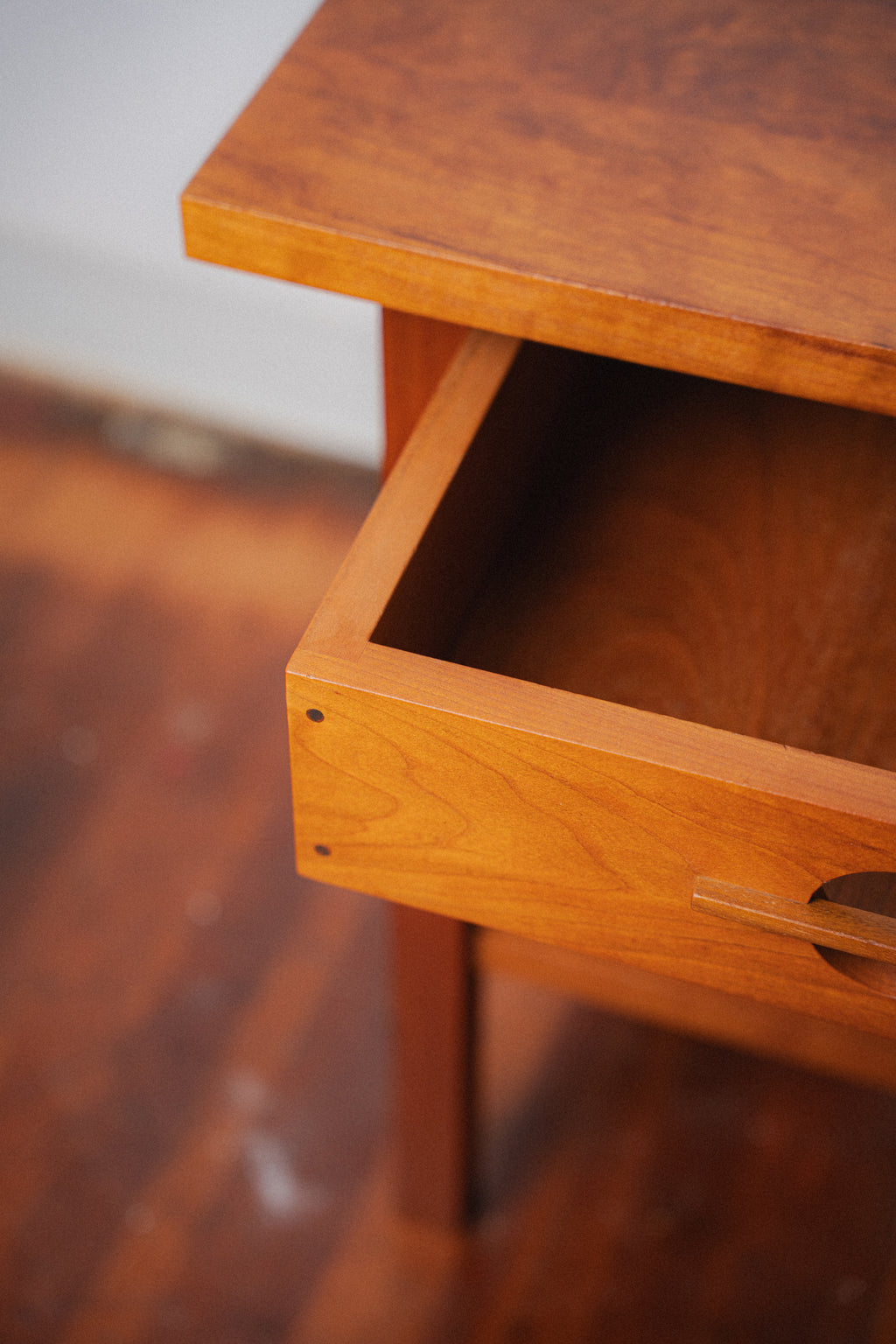 Pair of Solid Elm Nightstands/End Tables