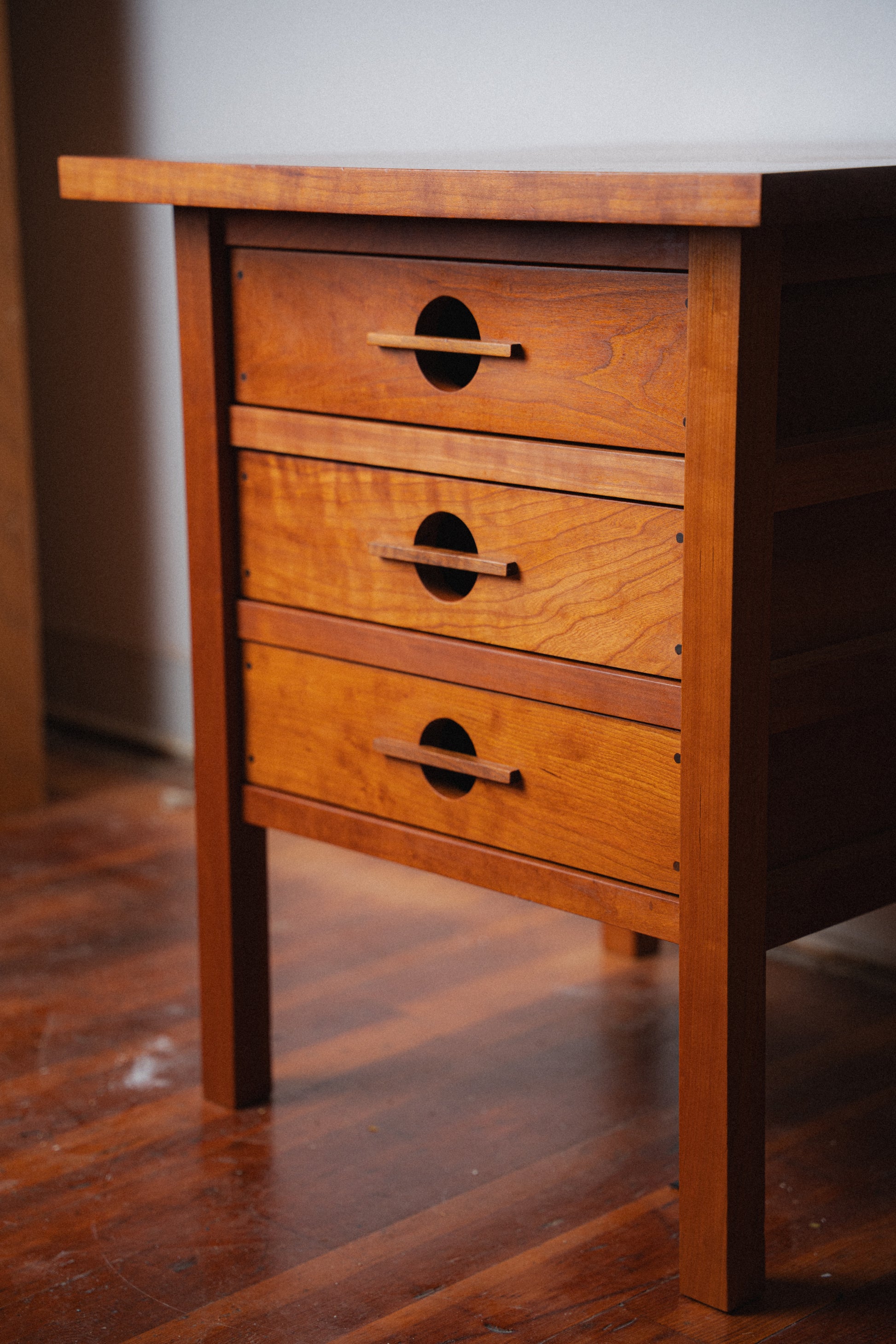 Pair of Solid Elm Nightstands/End Tables