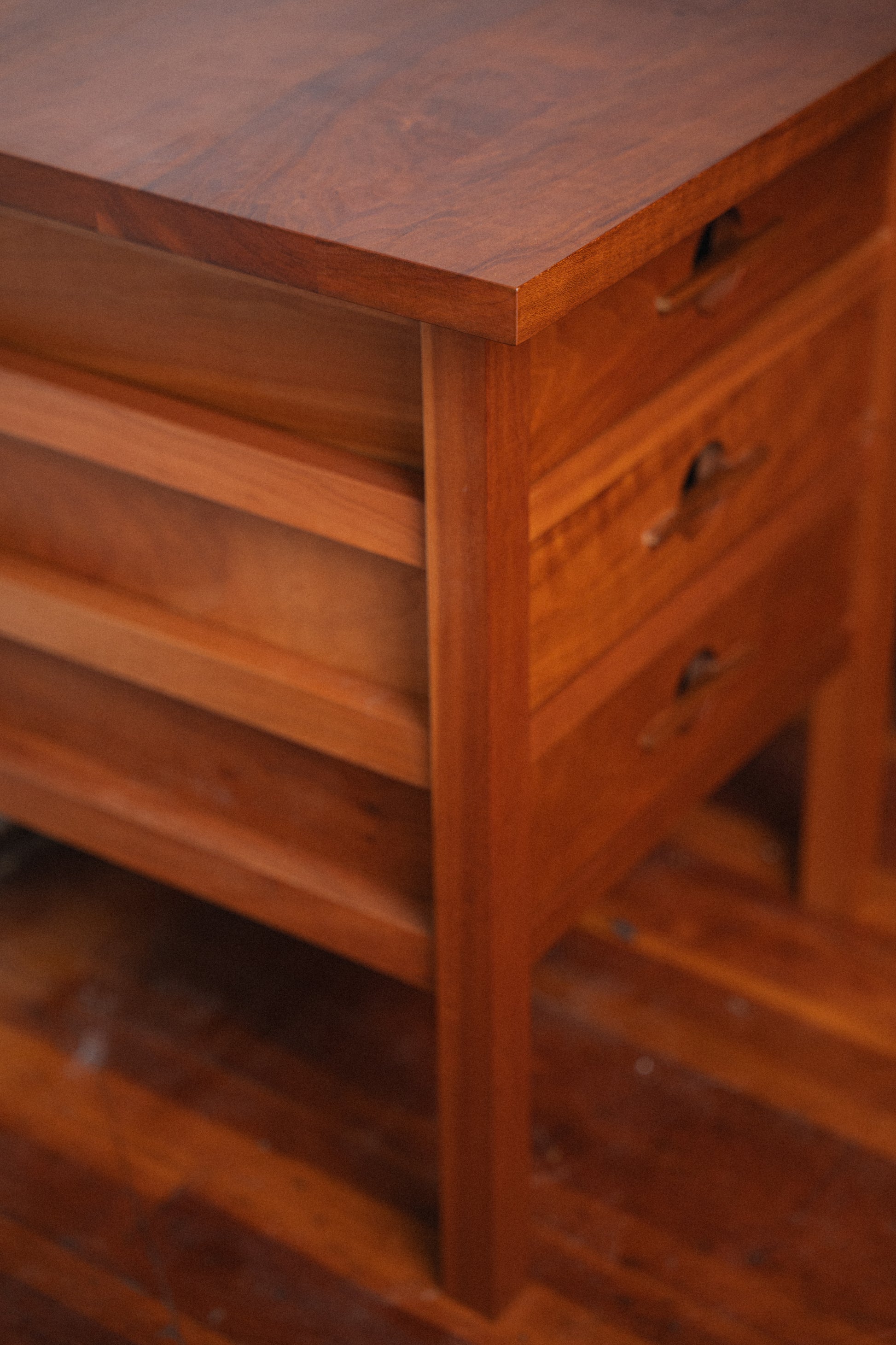 Pair of Solid Elm Nightstands/End Tables