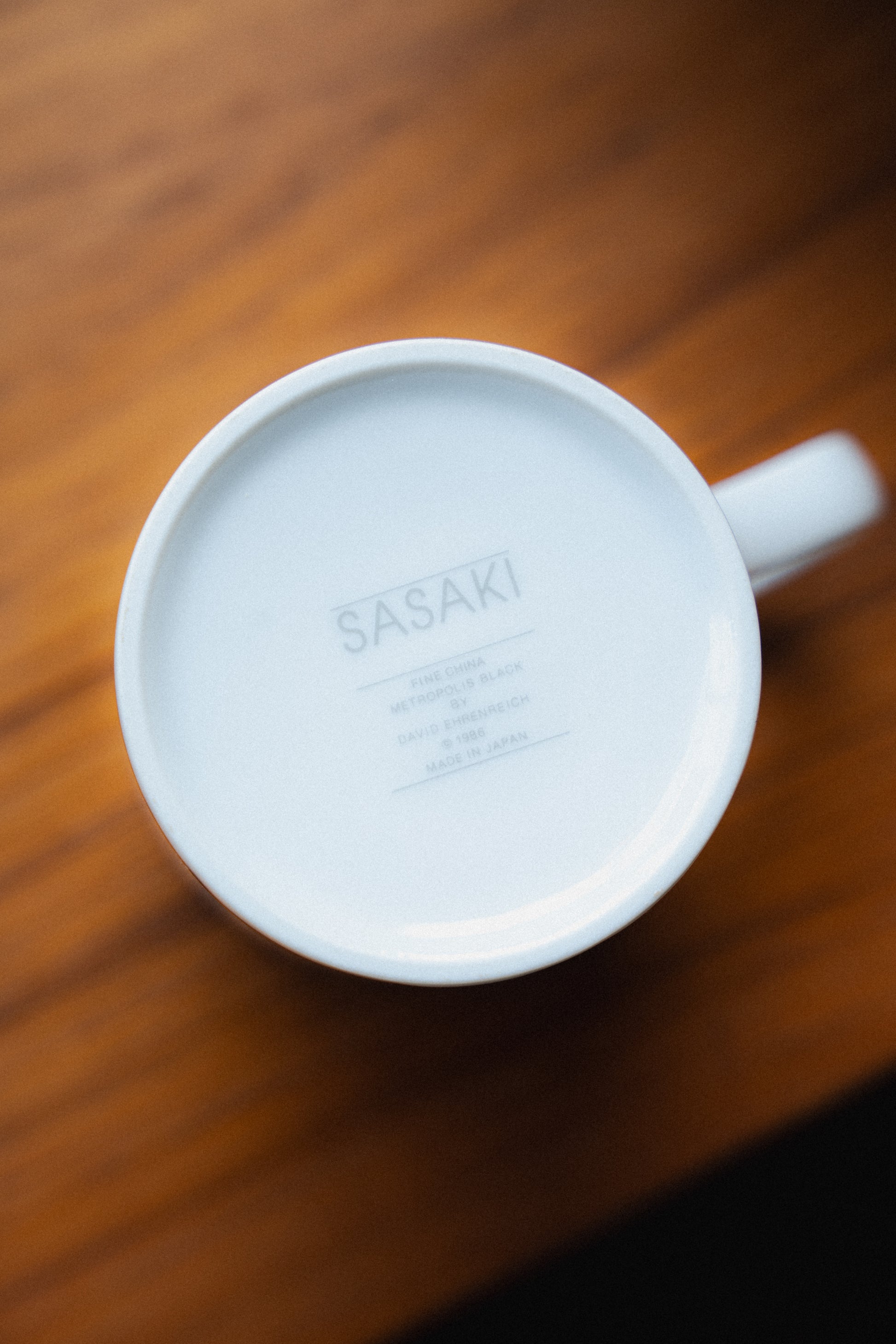 Set of 8 "Metropolis Black" Mugs by David Ehrenreich for Sasaki