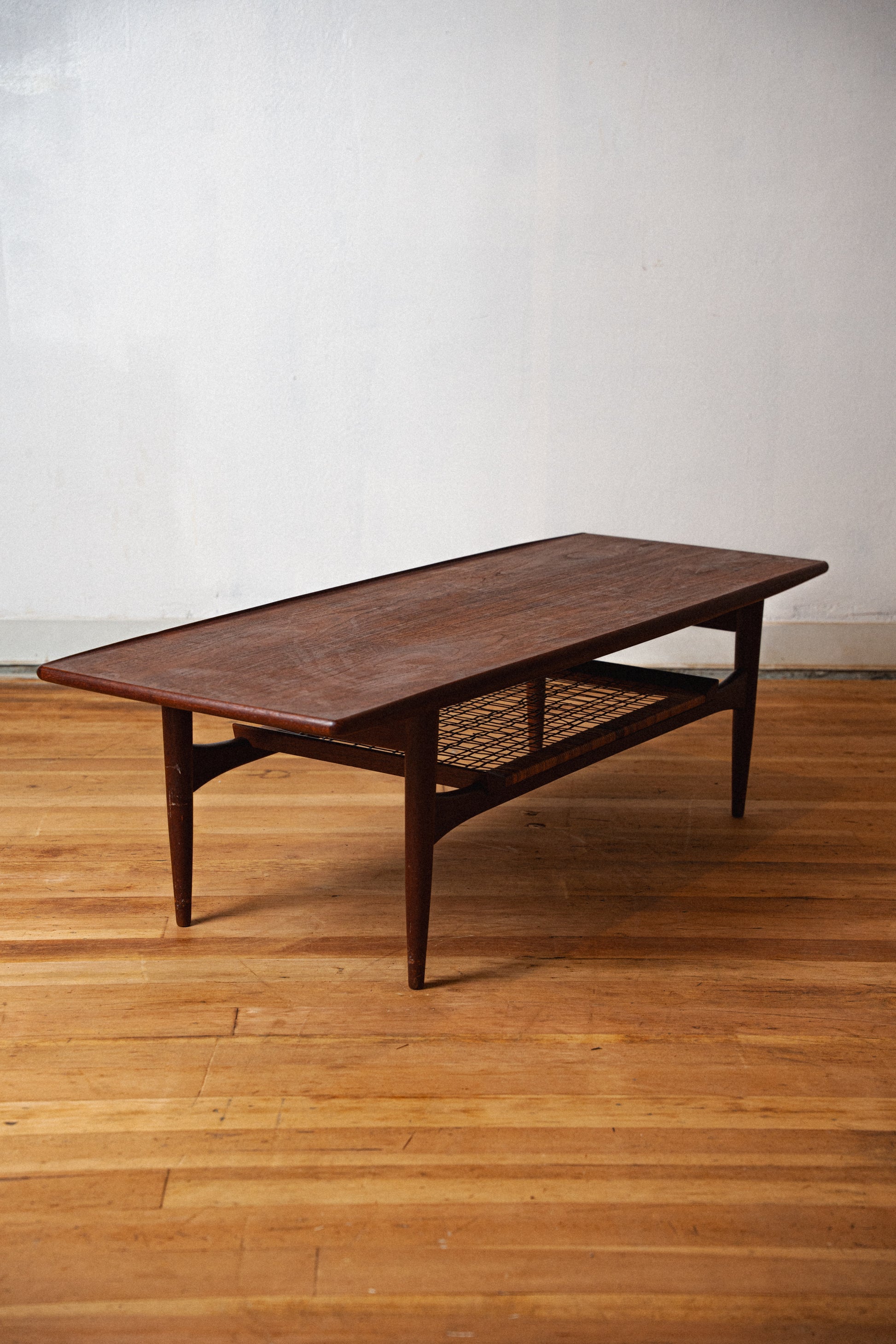 Teak Cane Shelf Coffee Table by Kristiansen Thomassen for Moreddi