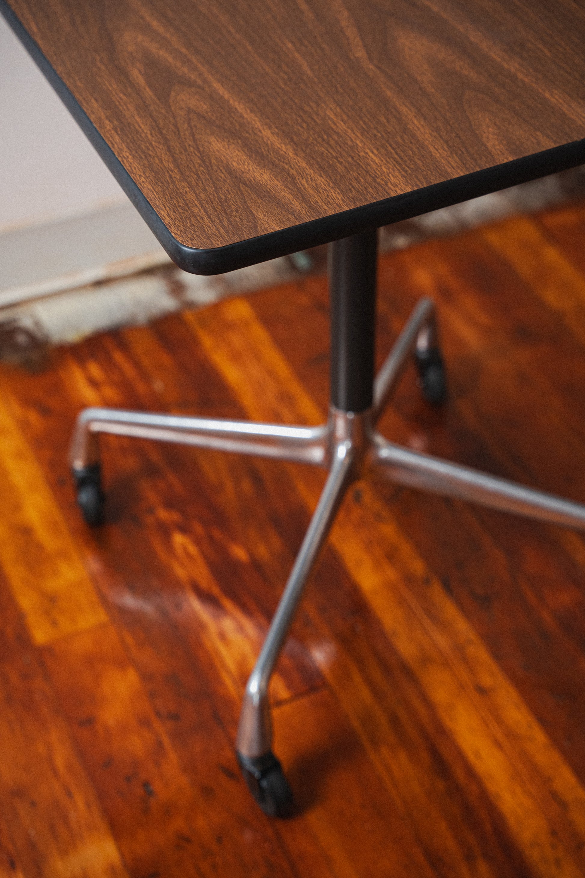 Eames Herman Miller Square Rolling Side Table