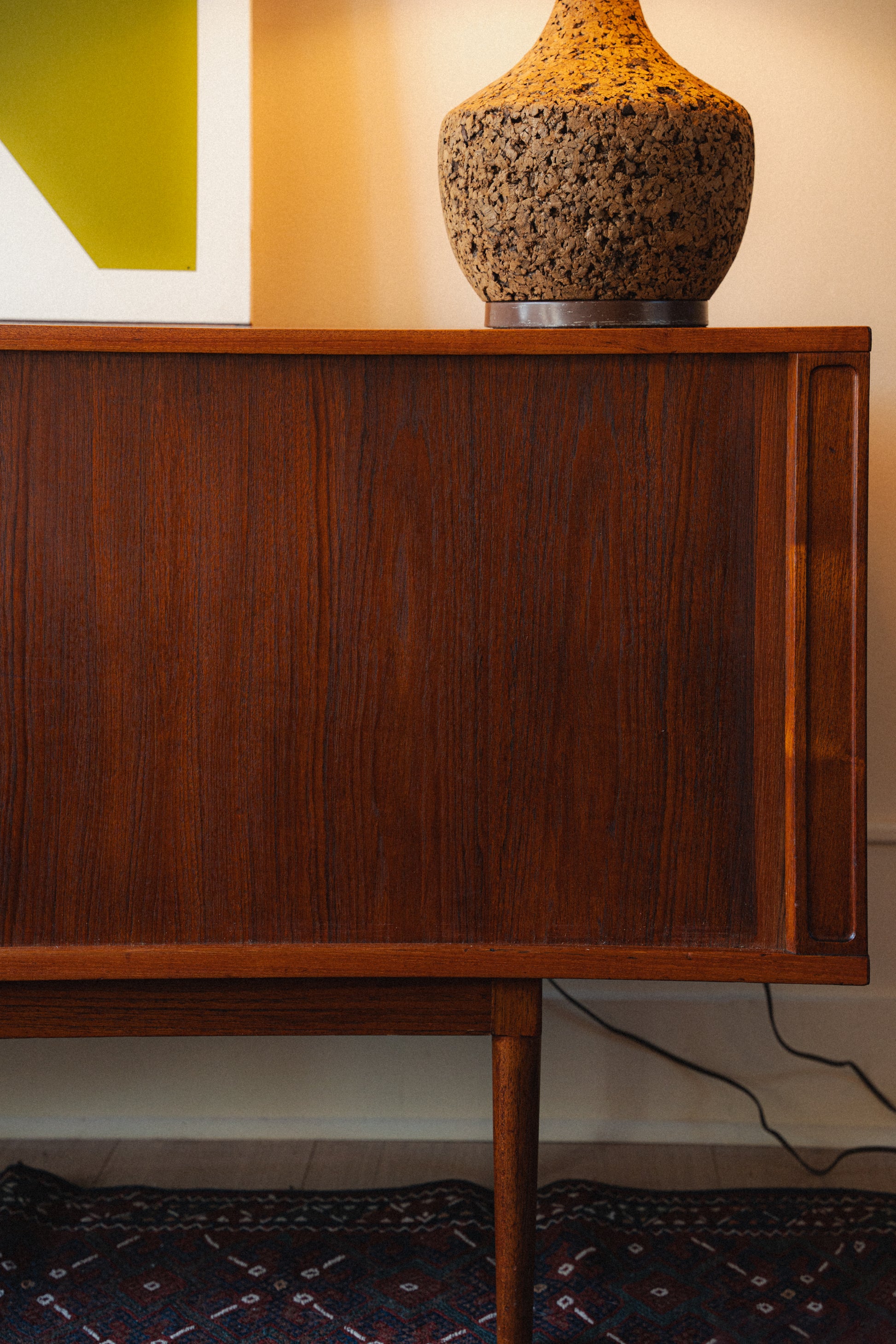 Danish Teak Tambour-Door Credenza by Peter Lovig Nielsen
