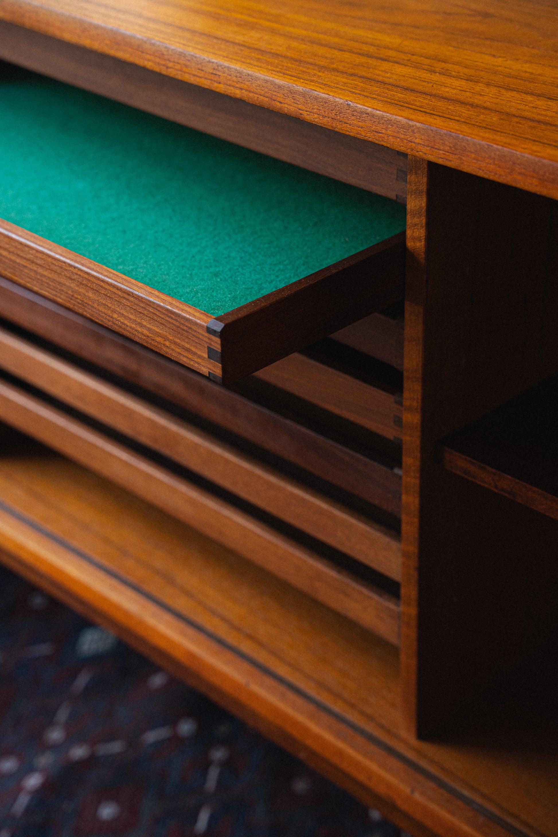Danish Teak Tambour-Door Credenza by Peter Lovig Nielsen