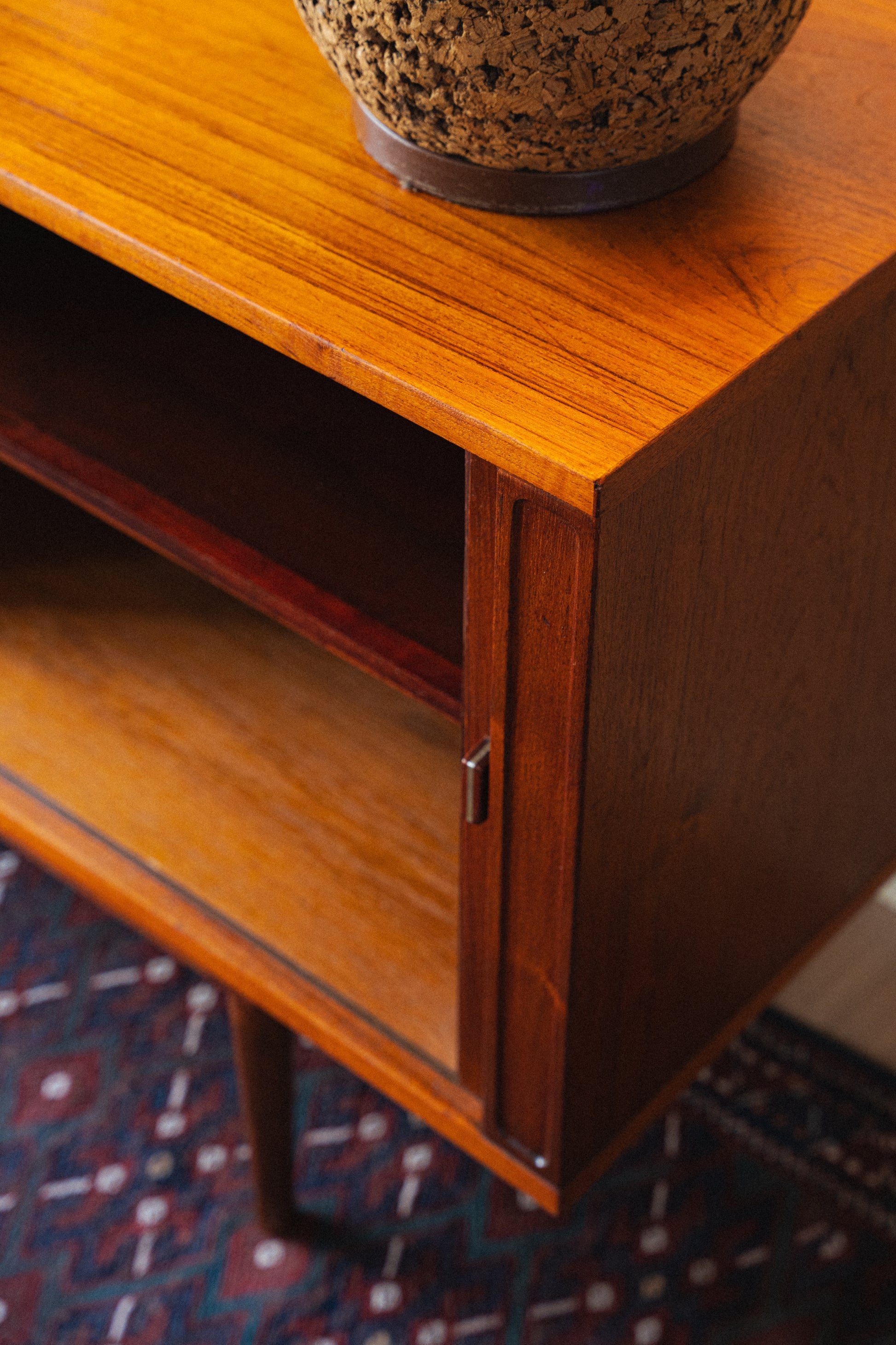 Danish Teak Tambour-Door Credenza by Peter Lovig Nielsen